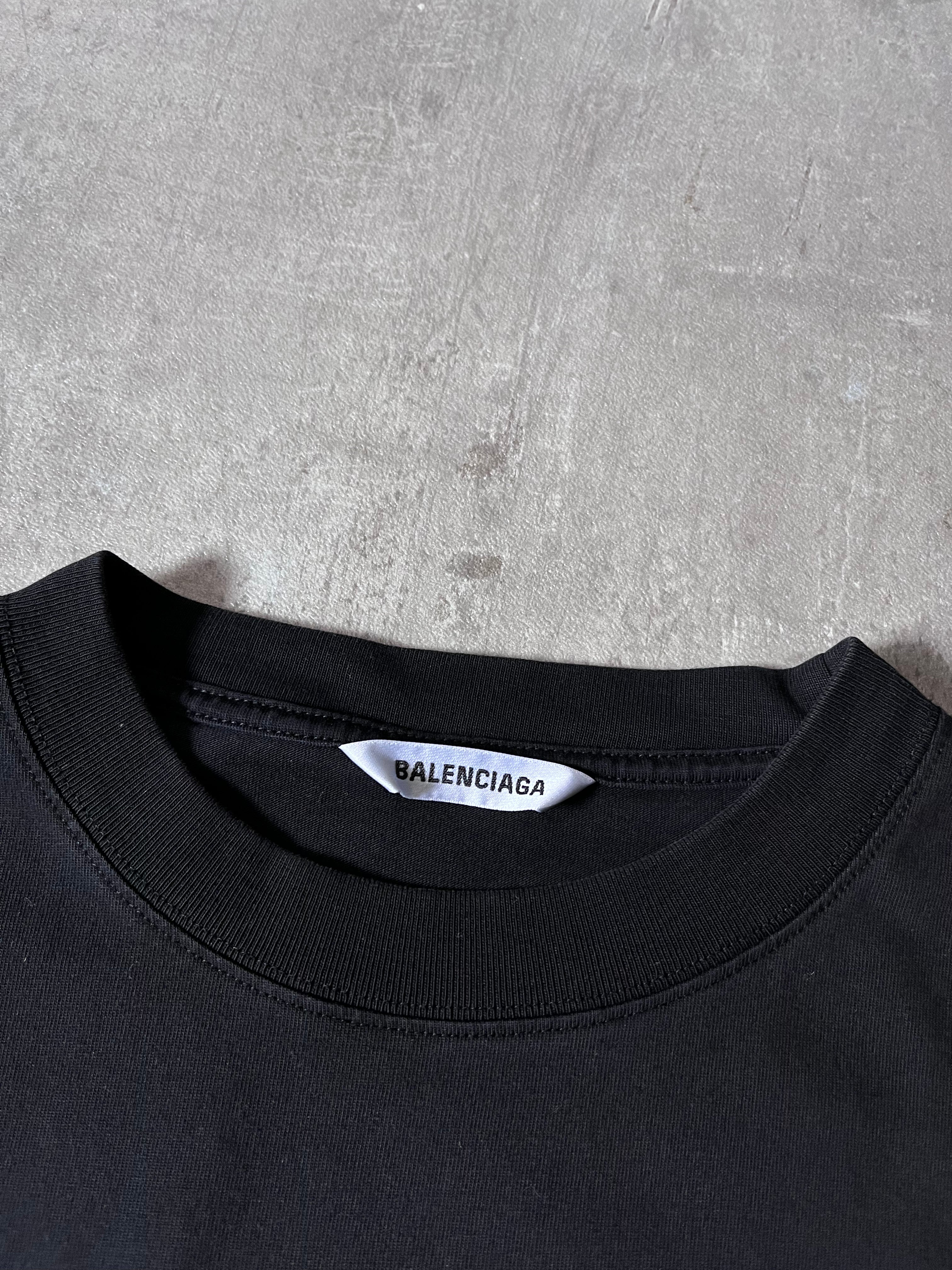 Balenciaga BB Basic Embroidered Logo T-shirt Black Men - S