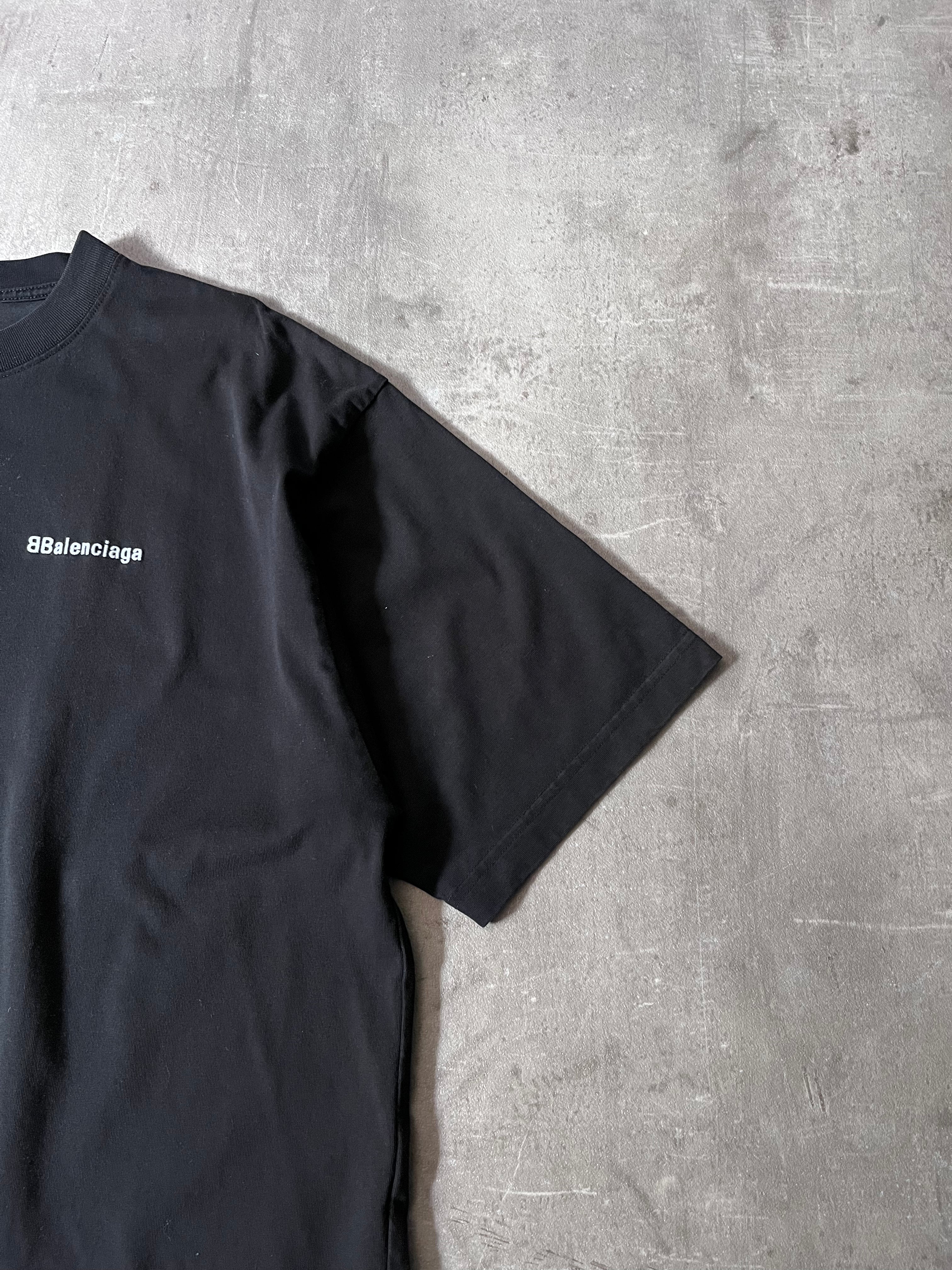 Balenciaga BB Basic Embroidered Logo T-shirt Black Men - S