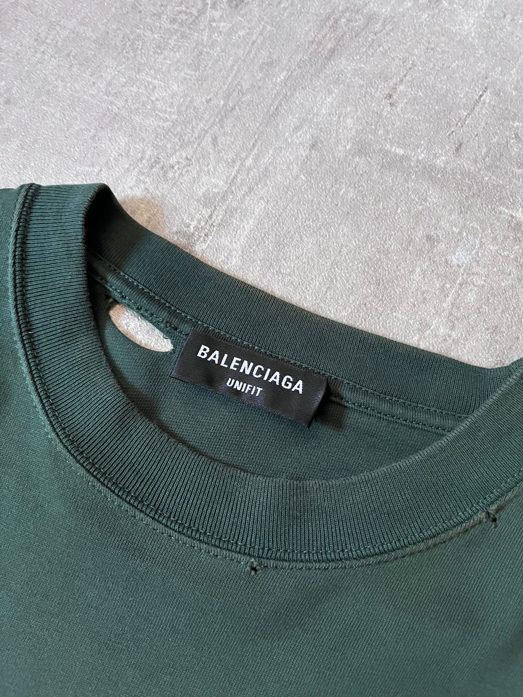 Balenciaga Caps Destroyed T-shirt Dark Green Men- XS