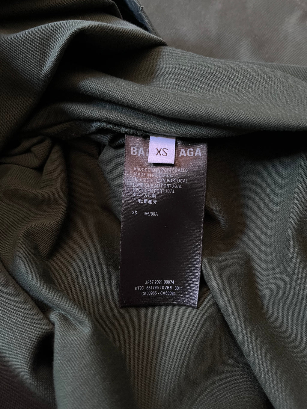 Balenciaga Caps Destroyed T-shirt Dark Green Men- XS