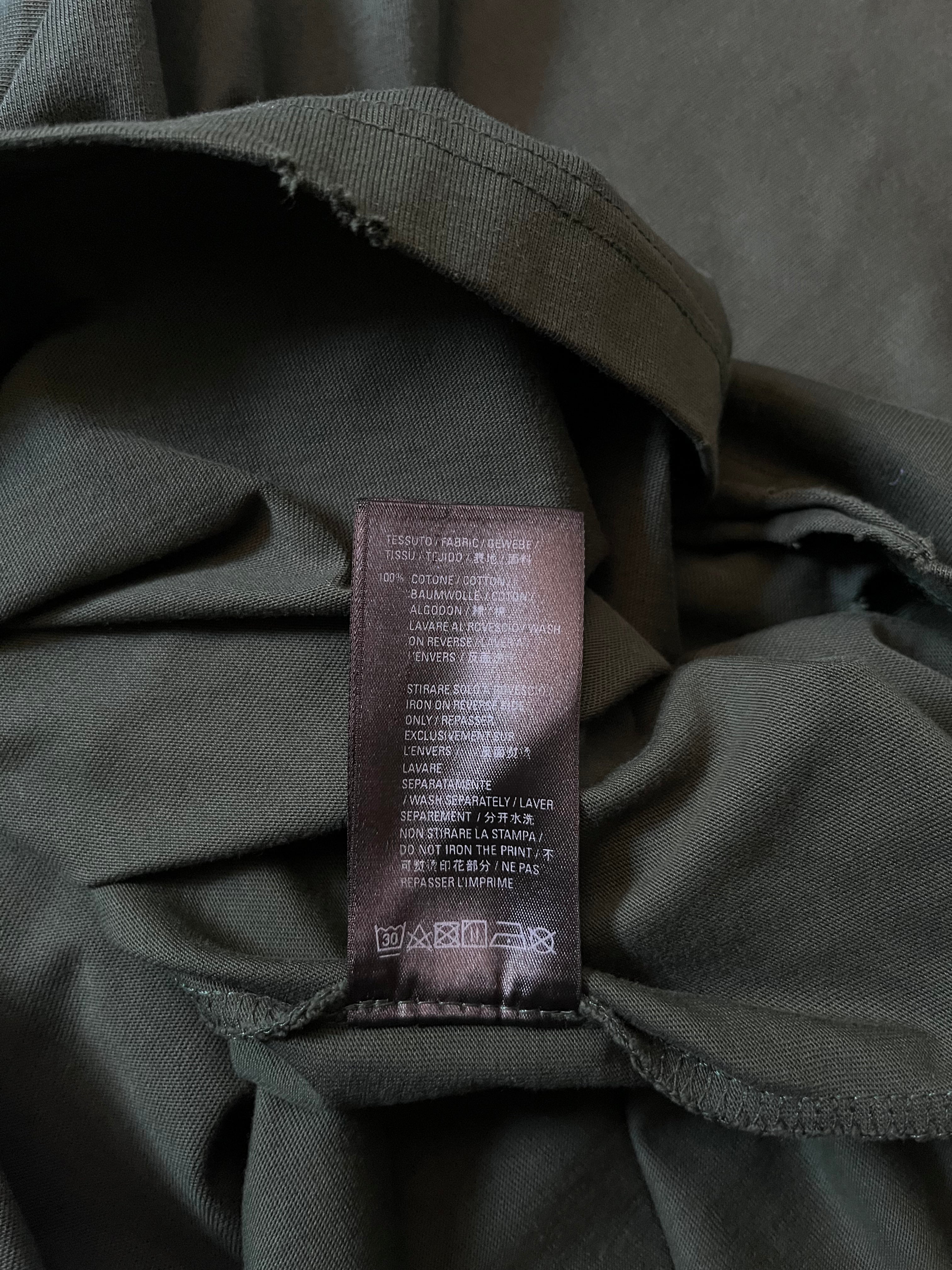 Balenciaga Caps Destroyed T-shirt Dark Green Men- XS