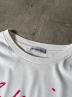 Balenciaga Lipstick Logo Print T-shirt White Men - M