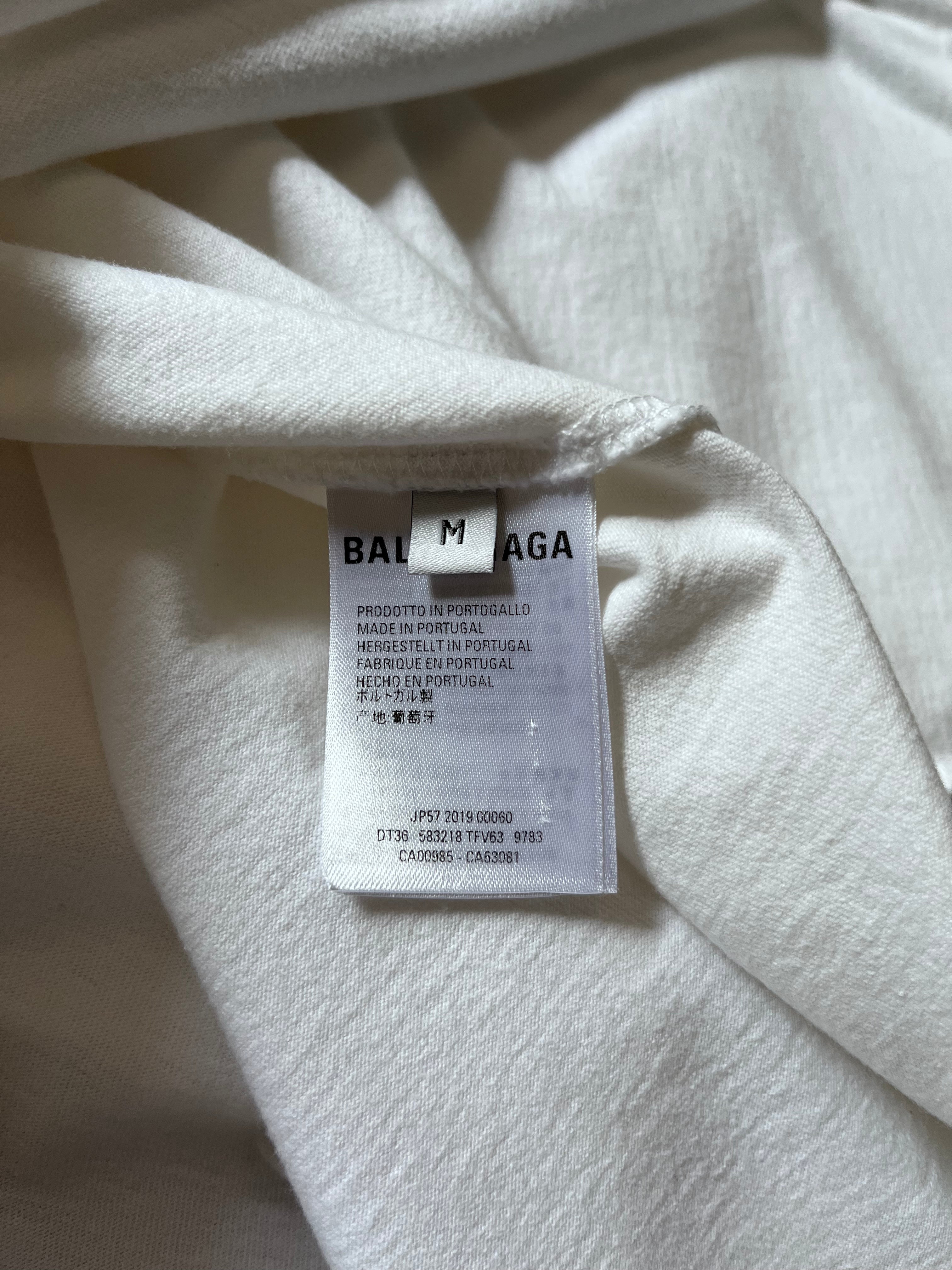 Balenciaga Lipstick Logo Print T-shirt White Men - M