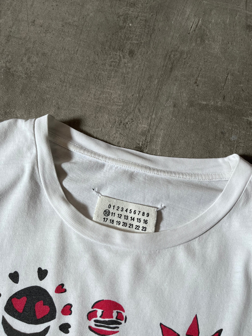 S/S 2018 Maison Margiela Emoji Suns T-shirt White Men - L