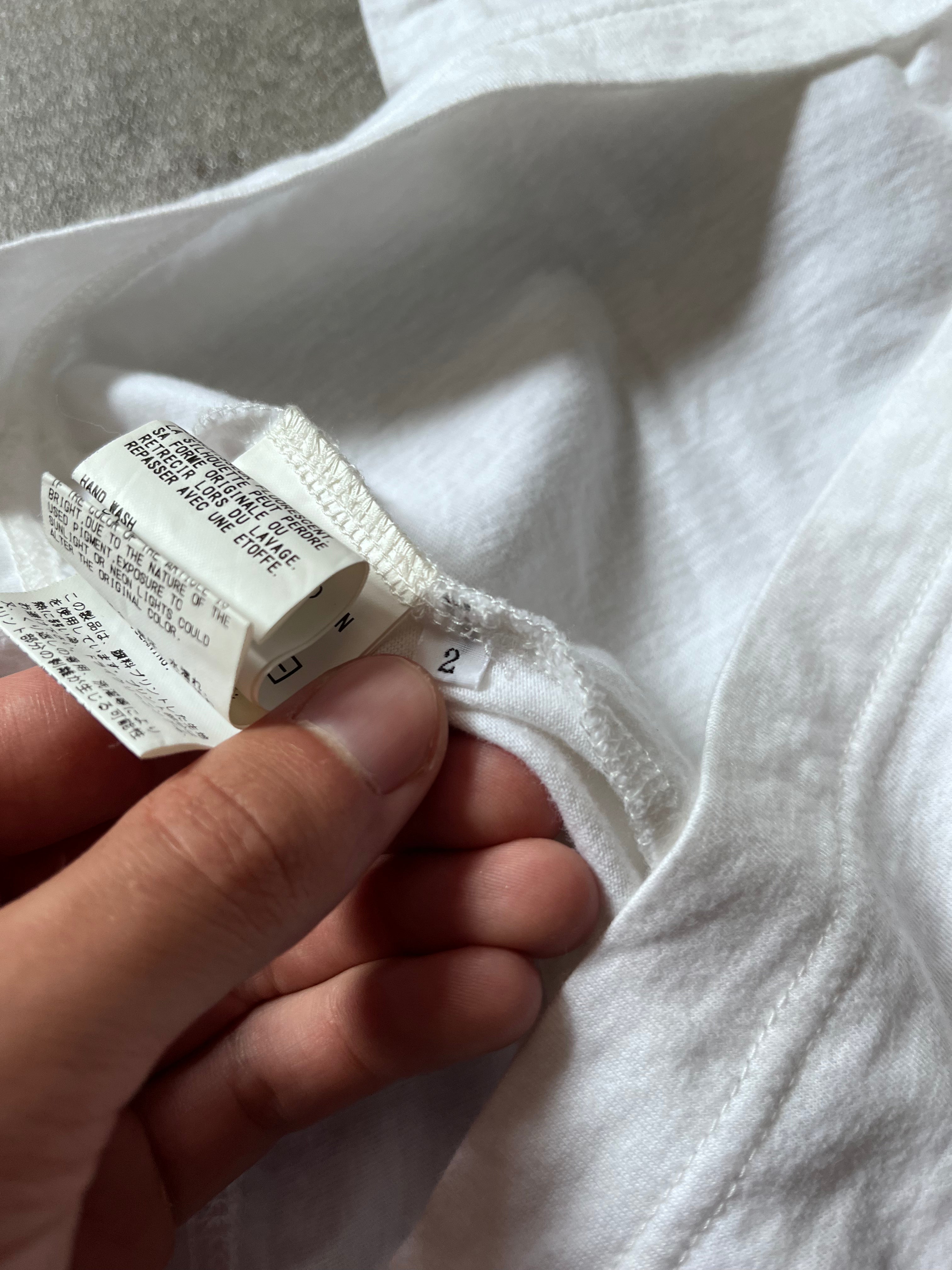 Yohji Yamamoto Line Y's Paint Stain With Logo T-shirt White Men - M