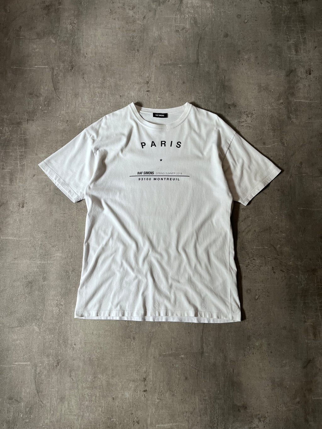 S/S 2019 Raf Simons Montreuil Paris T-shirt White Men - M