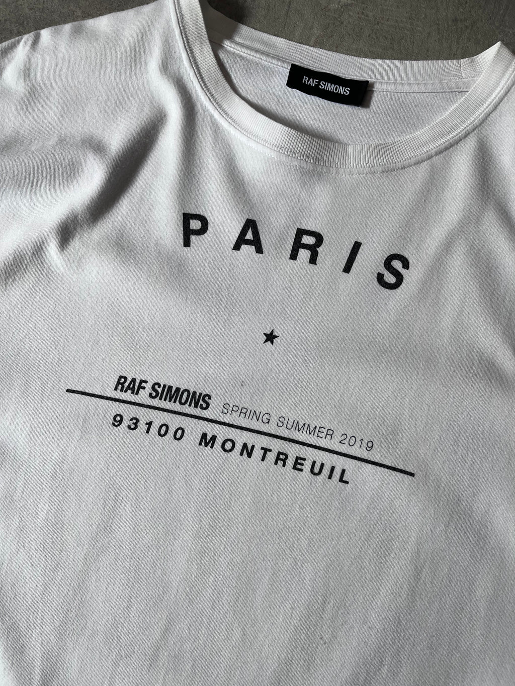 S/S 2019 Raf Simons Montreuil Paris T-shirt White Men - M