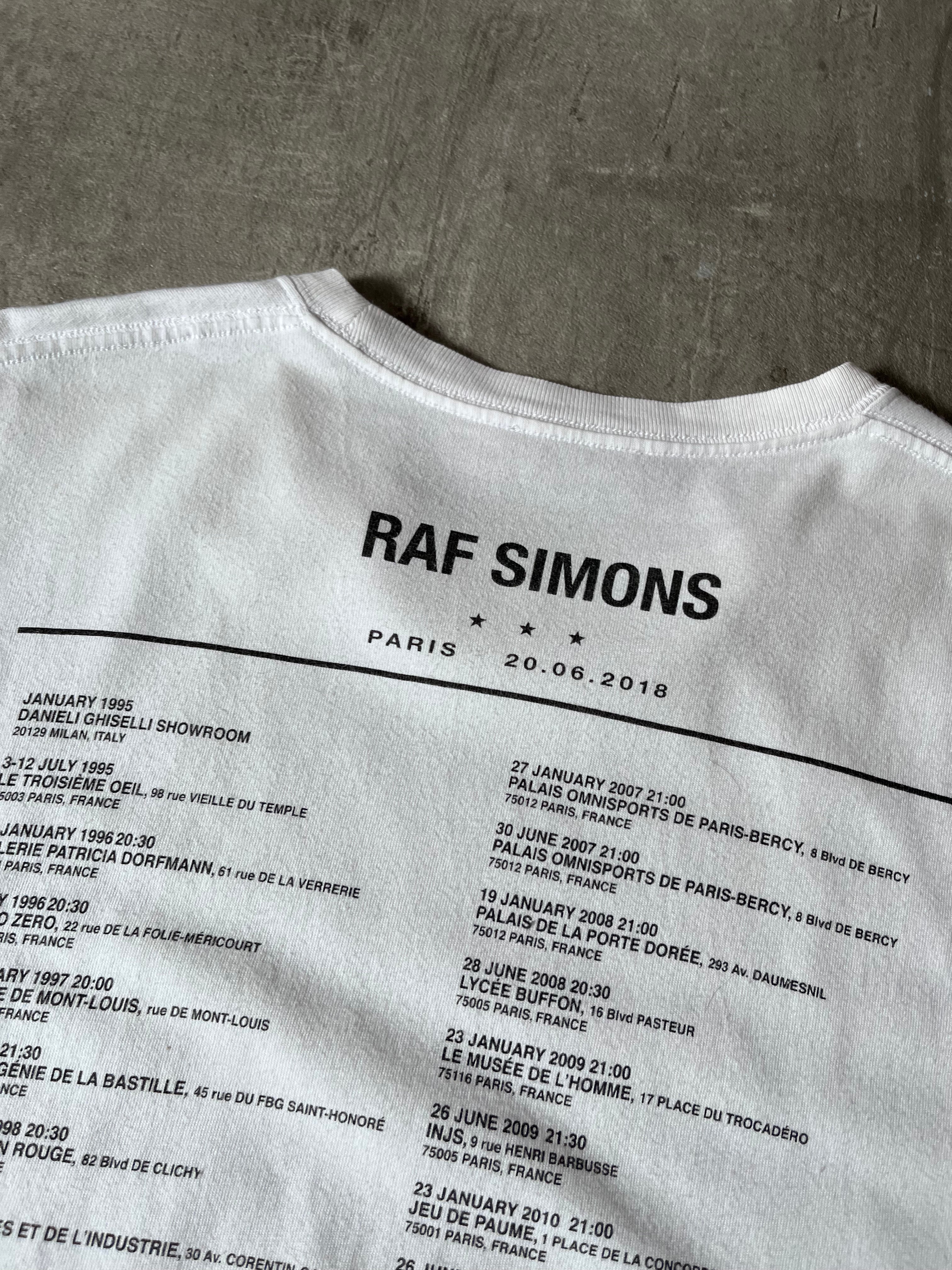 S/S 2019 Raf Simons Montreuil Paris T-shirt White Men - M