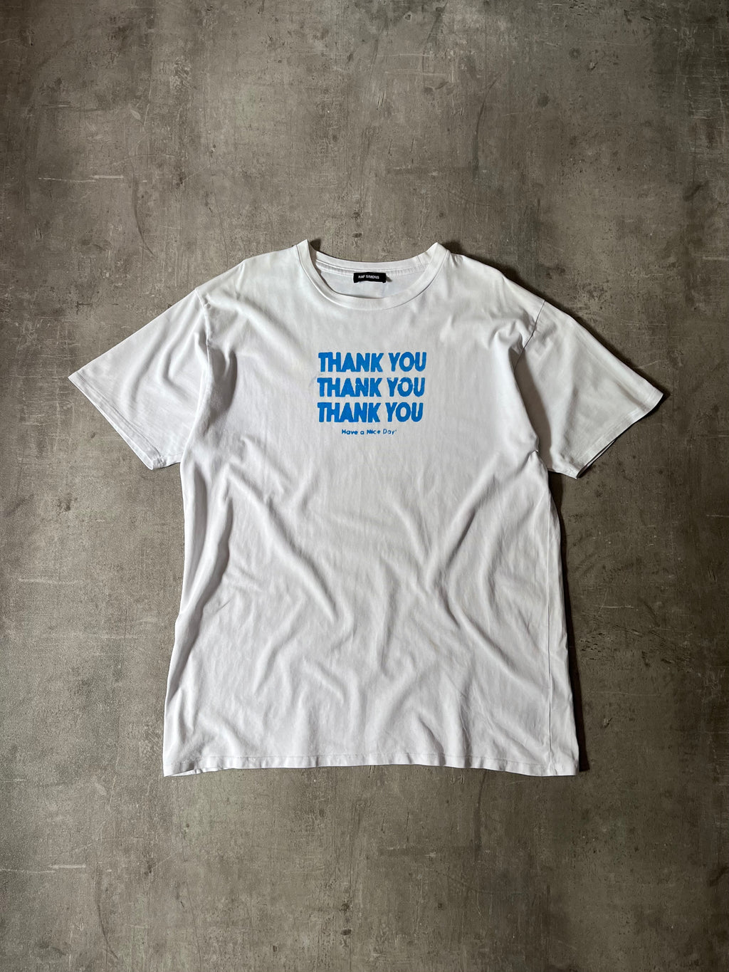 A/W 2017 Raf Simons "Thank You" T-shirt White Men - L
