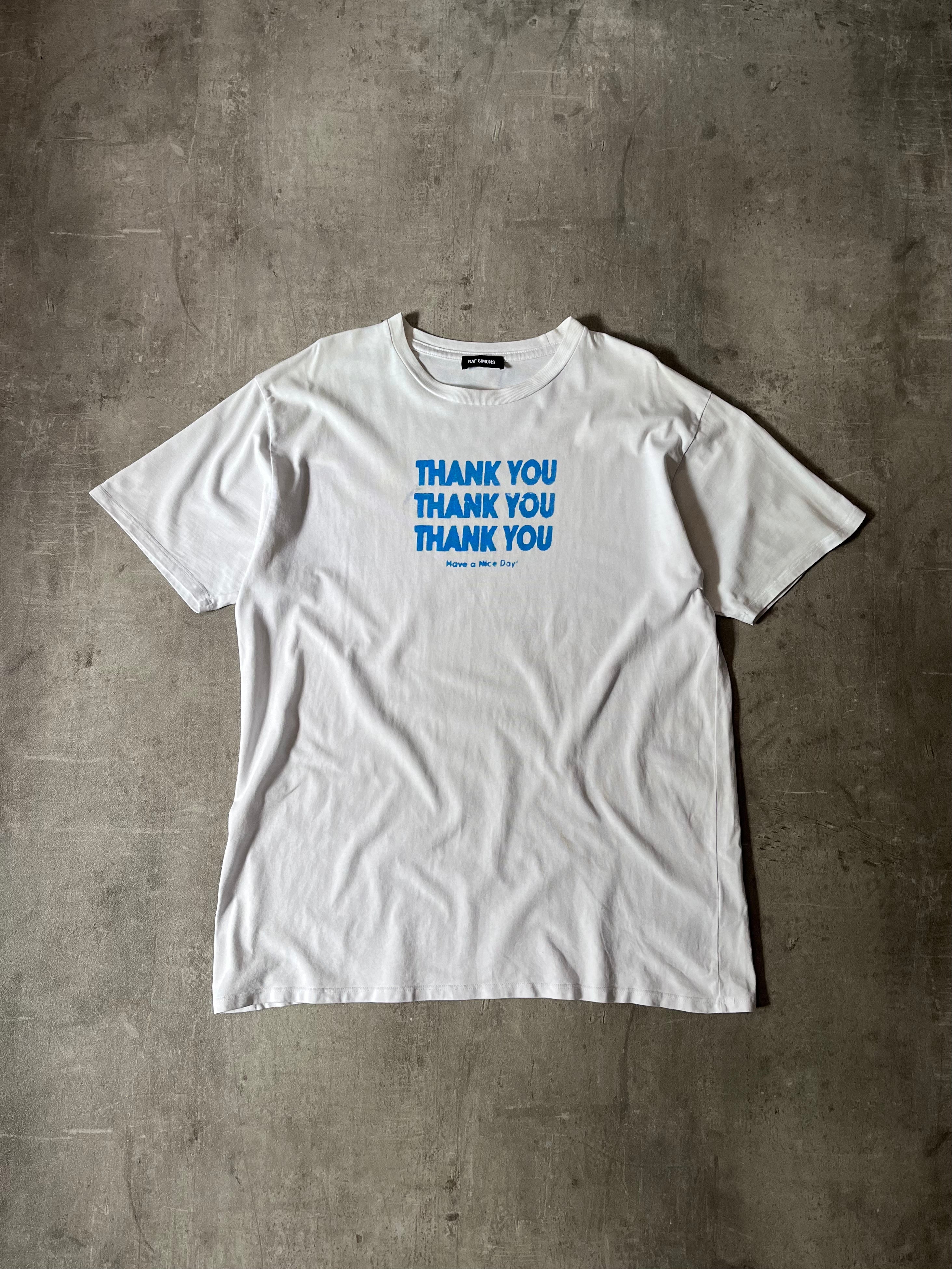 A/W 2017 Raf Simons "Thank You" T-shirt White Men - L
