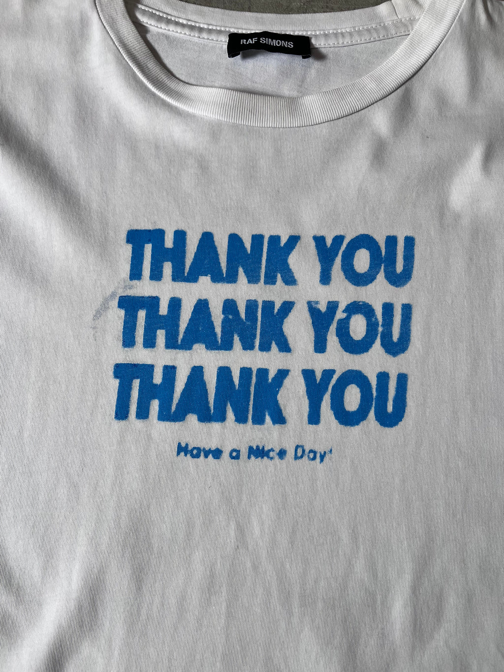 A/W 2017 Raf Simons "Thank You" T-shirt White Men - L