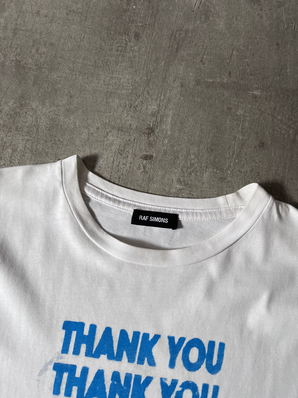 A/W 2017 Raf Simons "Thank You" T-shirt White Men - L