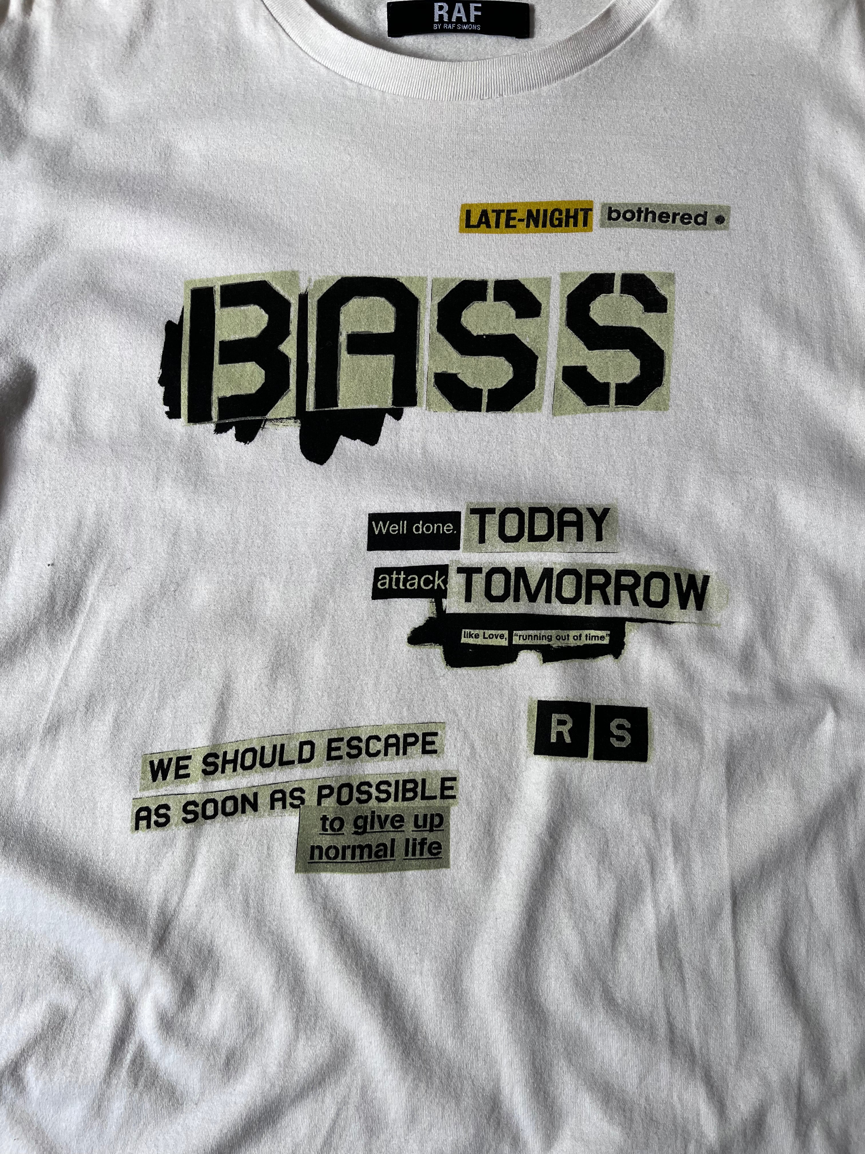 A/W 2011 Raf by Raf Simons BASS T-shirt White Men - M
