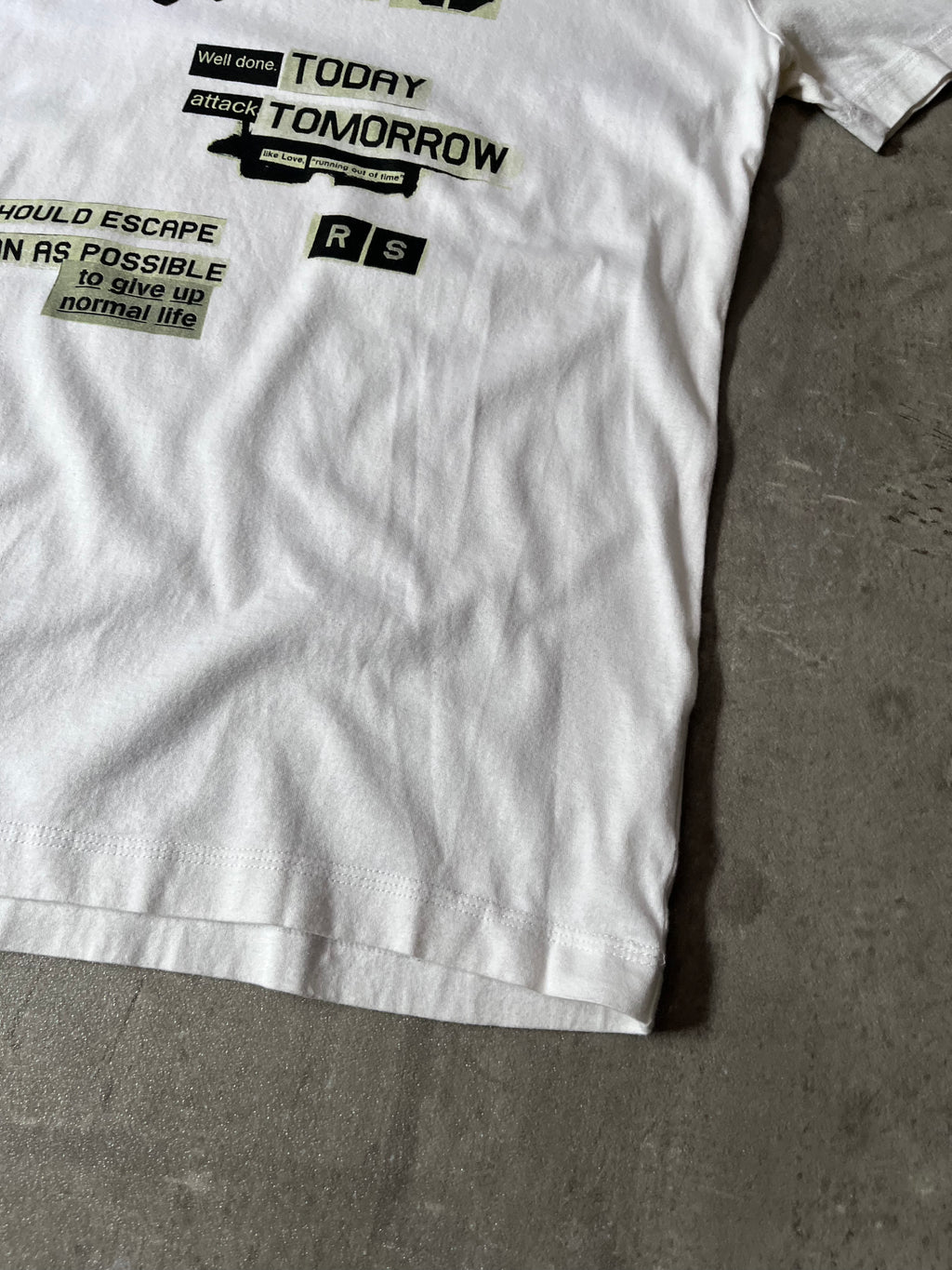 A/W 2011 Raf by Raf Simons BASS T-shirt White Men - M