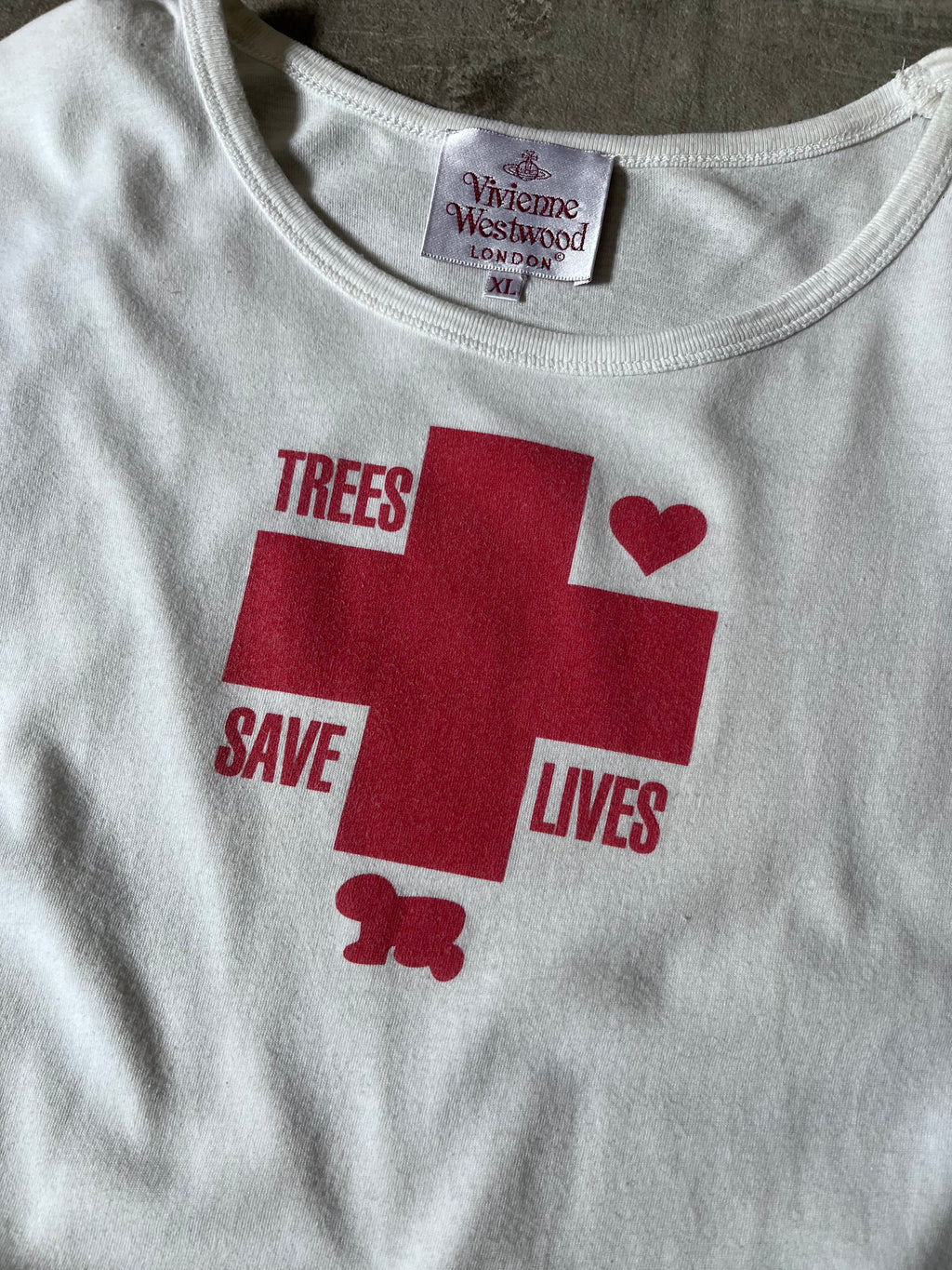 Vivienne Westwood "Trees Save Lives" T-shirt White Women - XL