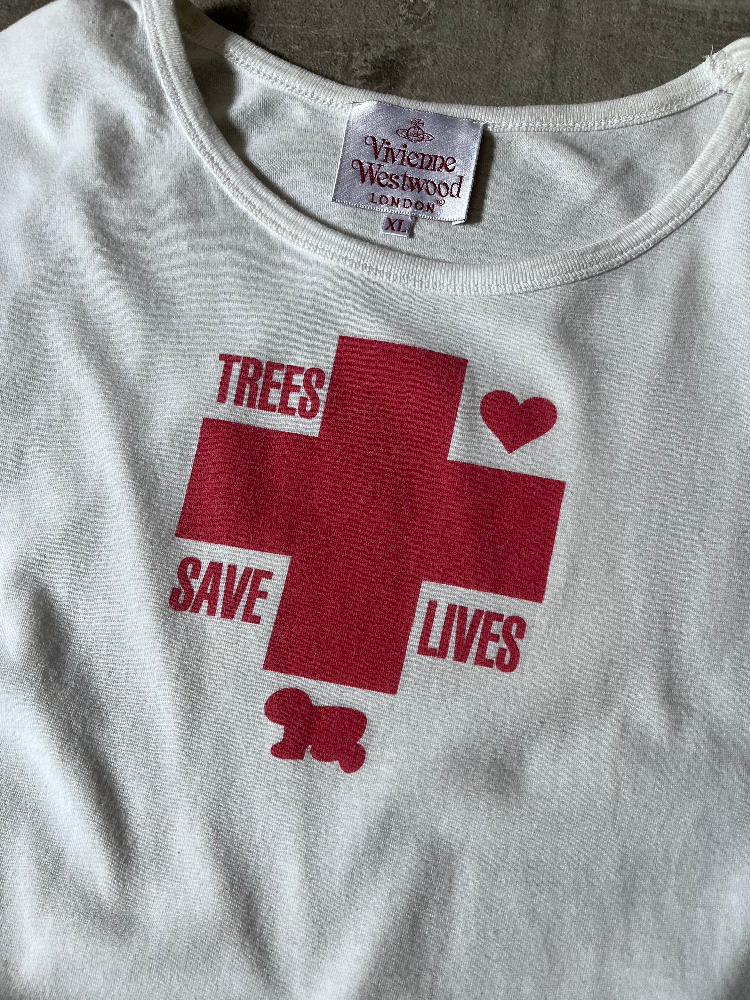 Vivienne Westwood "Trees Save Lives" T-shirt White Women - XL