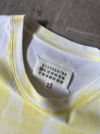 A/W 2020 Maison Margiela Yellow Stripe Tie Dye T-shirt White Men - M