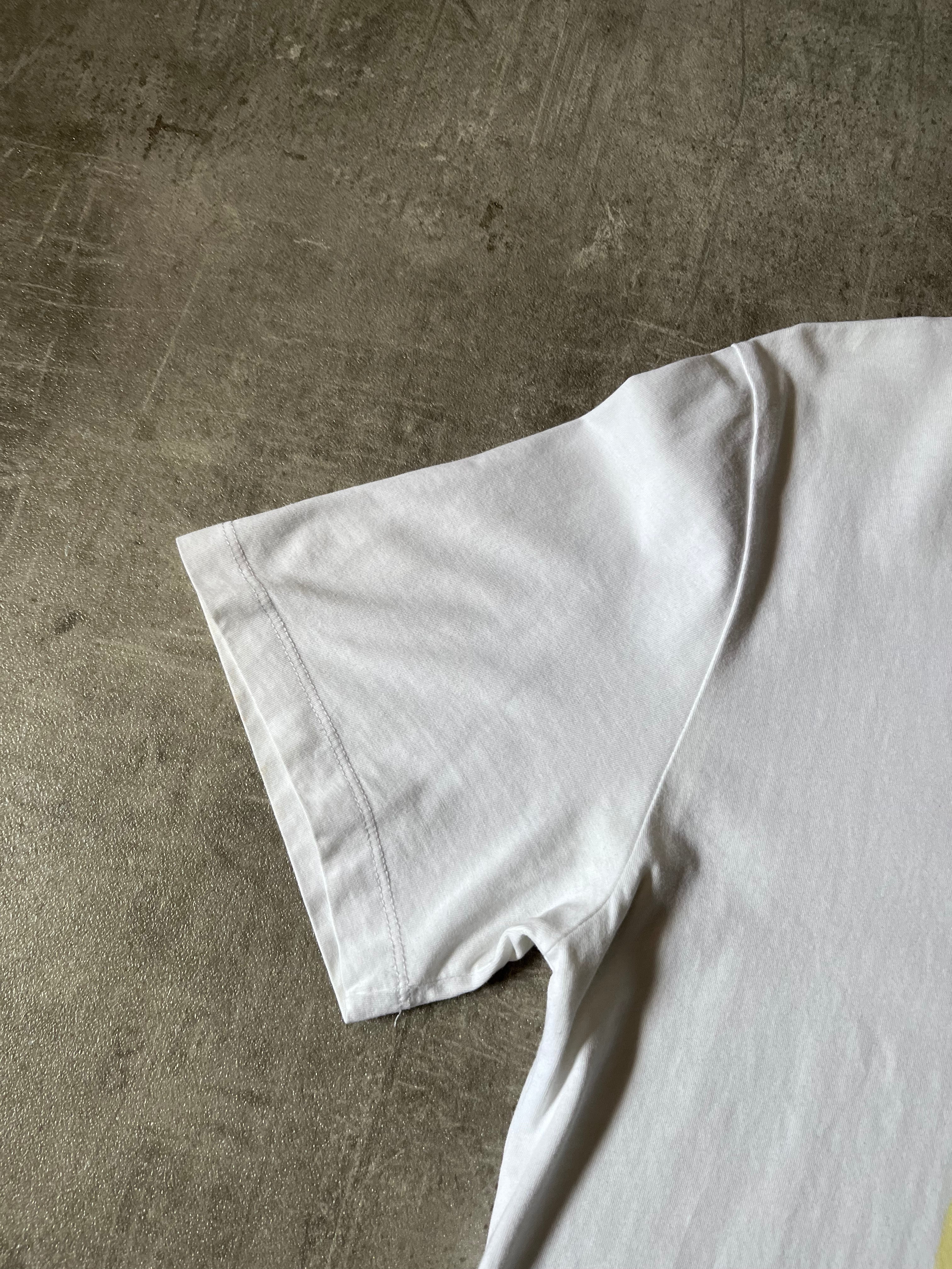 A/W 2020 Maison Margiela Yellow Stripe Tie Dye T-shirt White Men - M