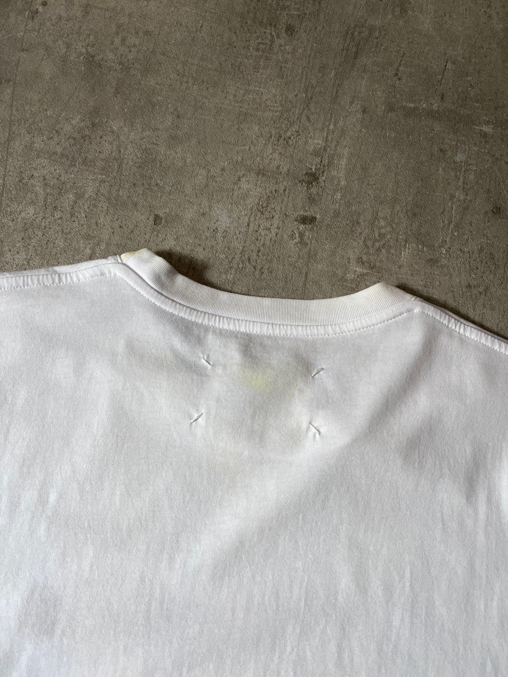 A/W 2020 Maison Margiela Yellow Stripe Tie Dye T-shirt White Men - M