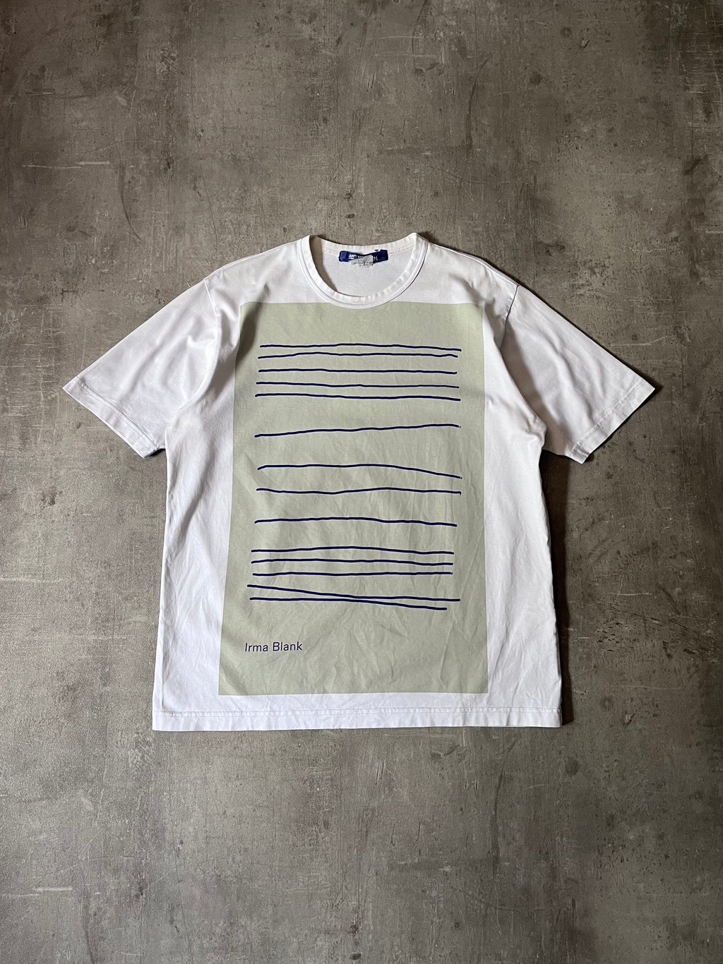 S/S 2021 Comme des Garcons Junya Watanabe Irma Blank Line T-shirt White Men - M