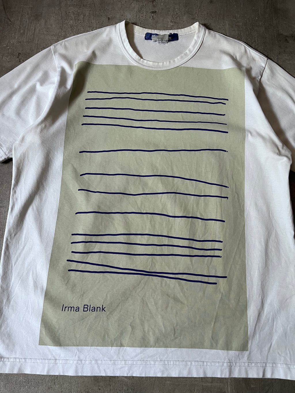 S/S 2021 Comme des Garcons Junya Watanabe Irma Blank Line T-shirt White Men - M