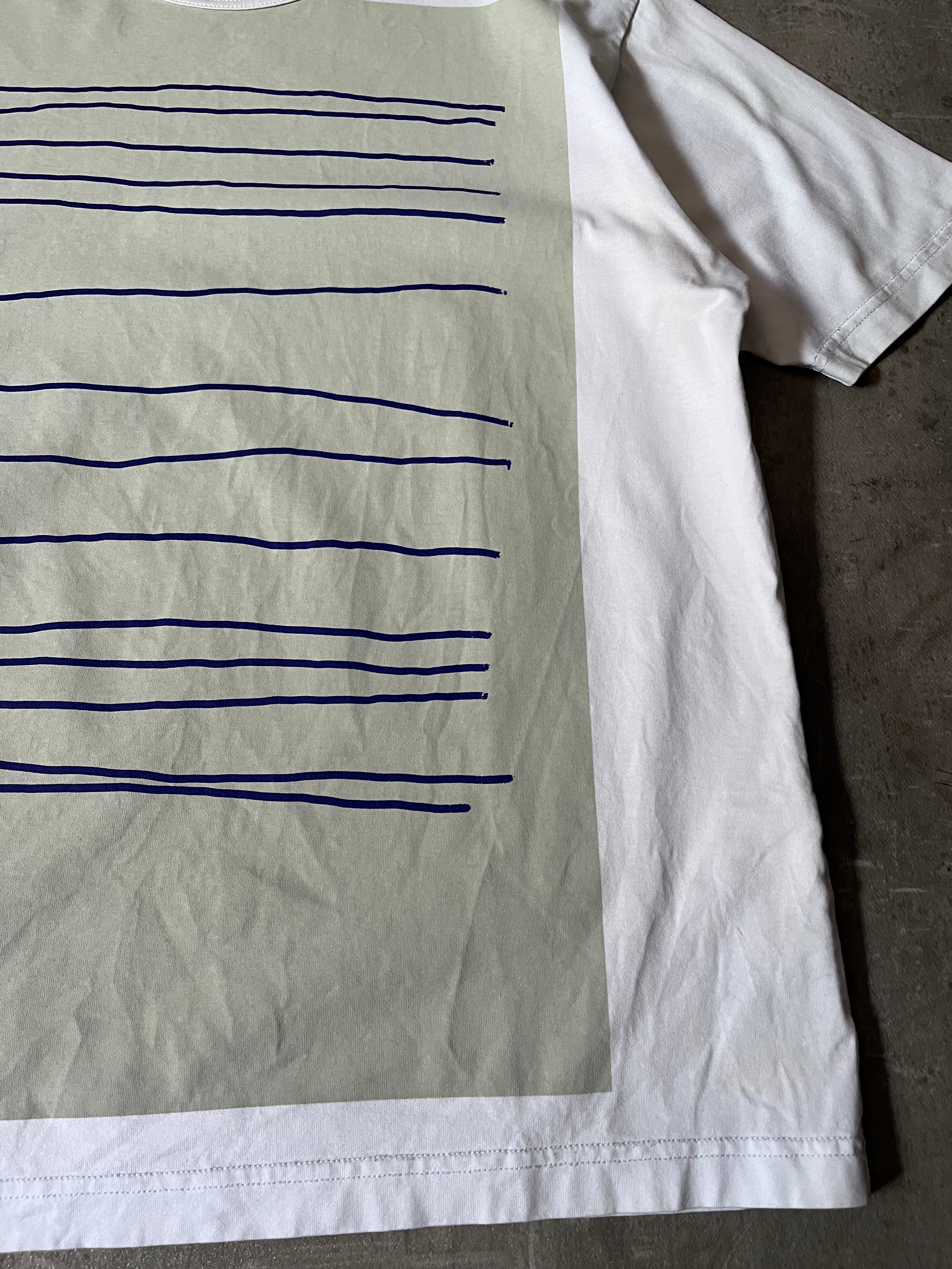 S/S 2021 Comme des Garcons Junya Watanabe Irma Blank Line T-shirt White Men - M