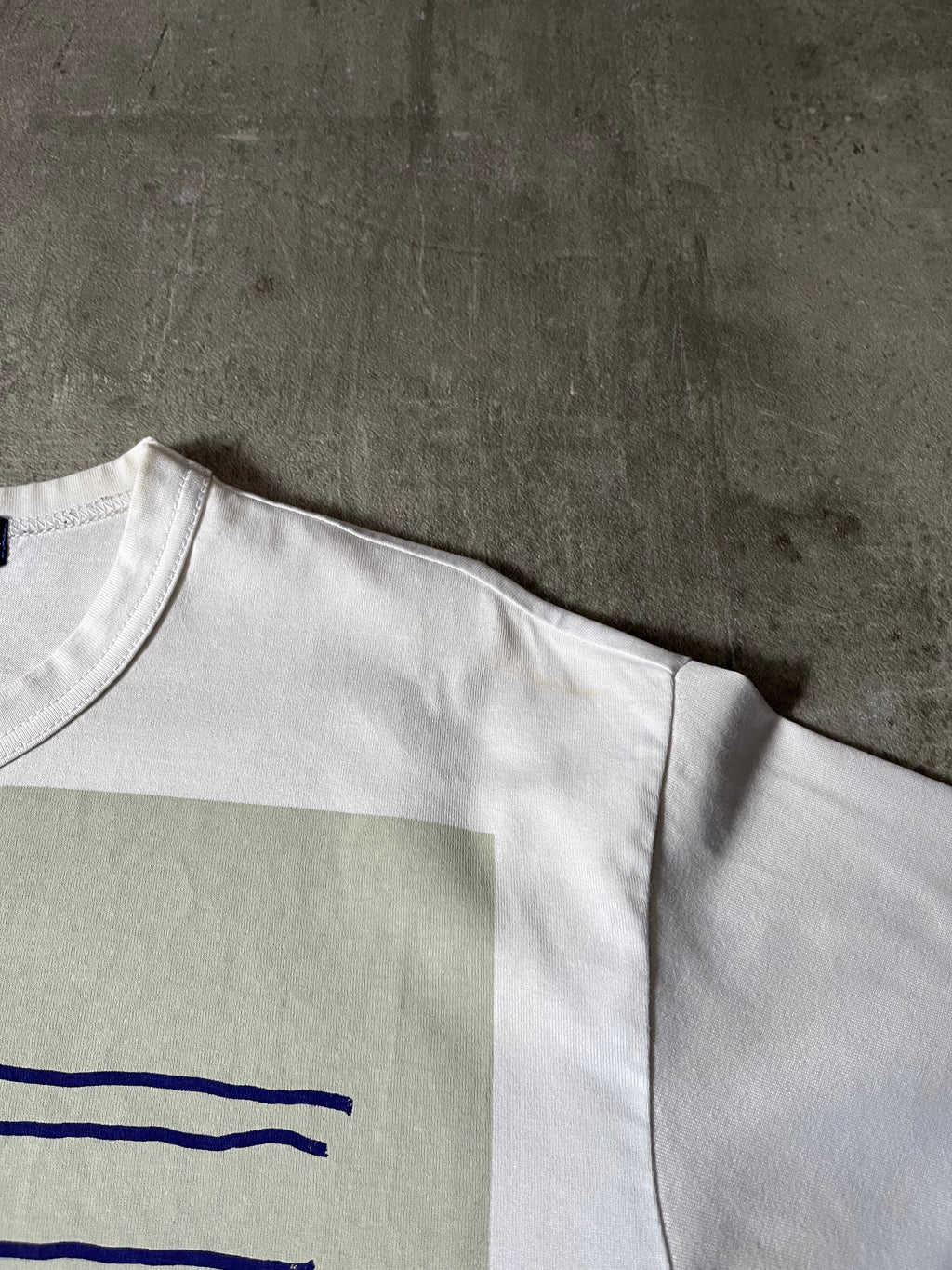 S/S 2021 Comme des Garcons Junya Watanabe Irma Blank Line T-shirt White Men - M