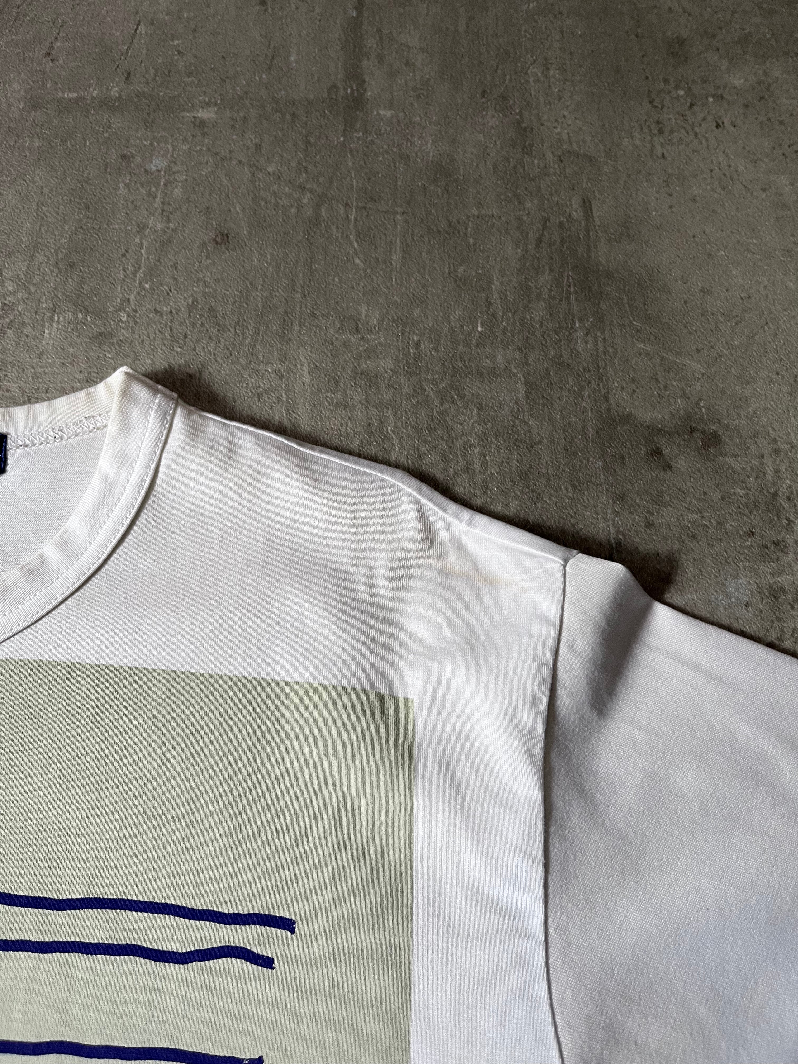 S/S 2021 Comme des Garcons Junya Watanabe Irma Blank Line T-shirt White Men - M