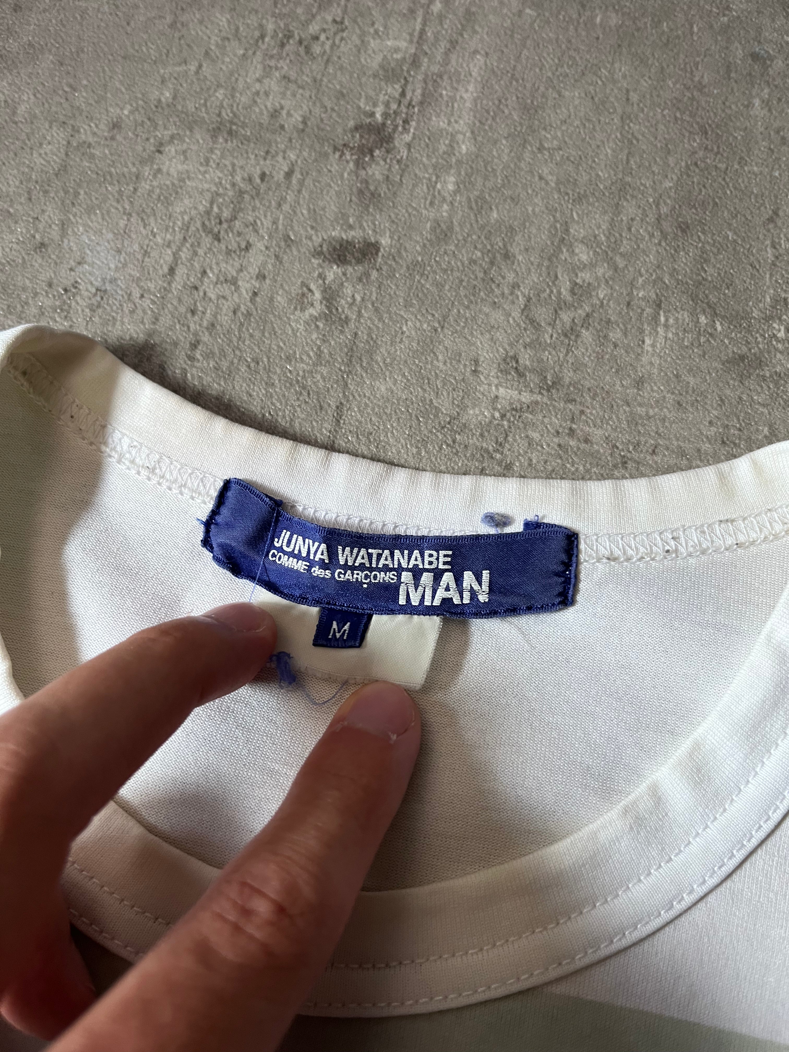S/S 2021 Comme des Garcons Junya Watanabe Irma Blank Line T-shirt White Men - M