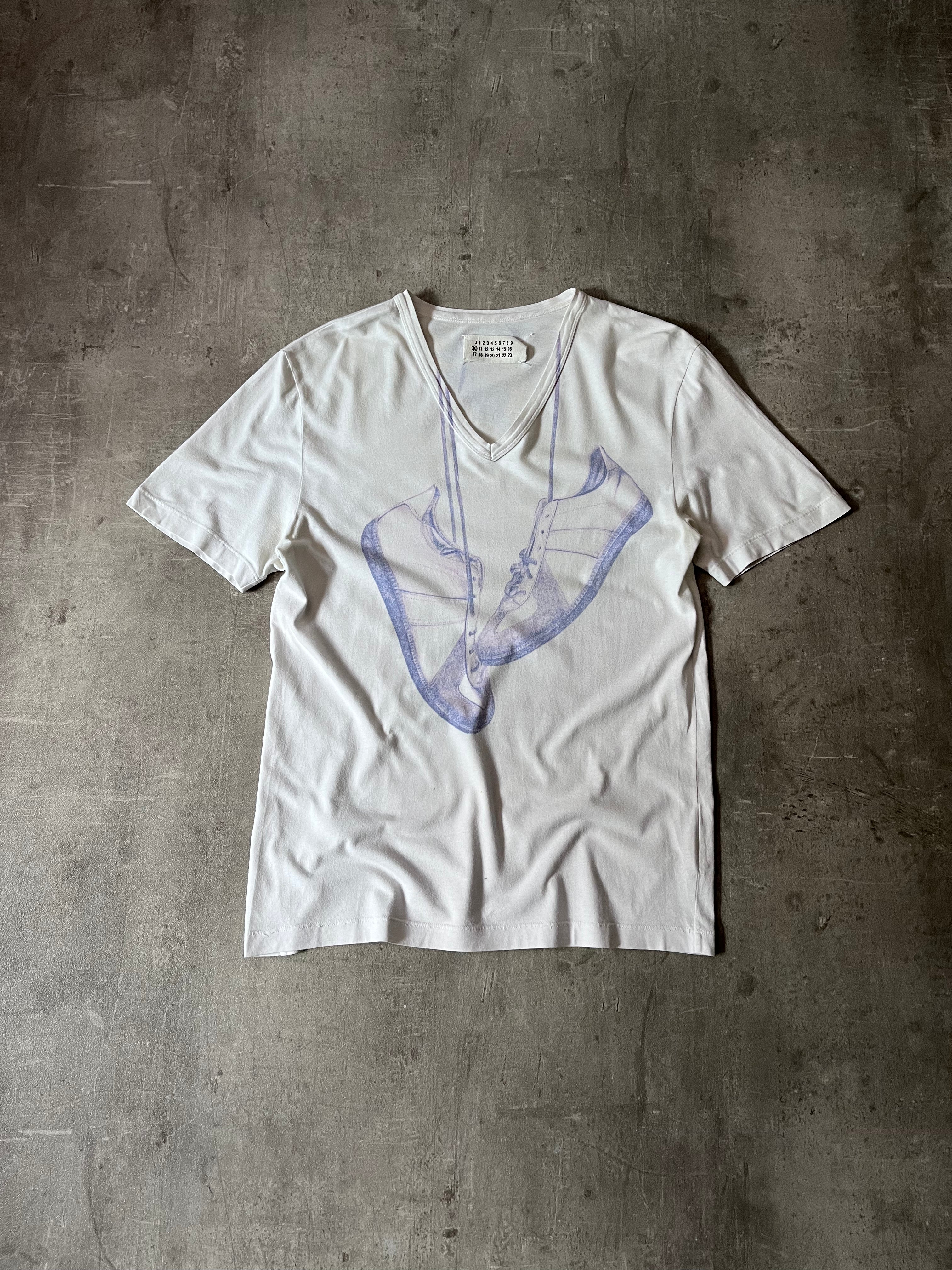 S/S 2007 Maison Margiela Trompe L'oeil GAT Print T-shirt White Men - M