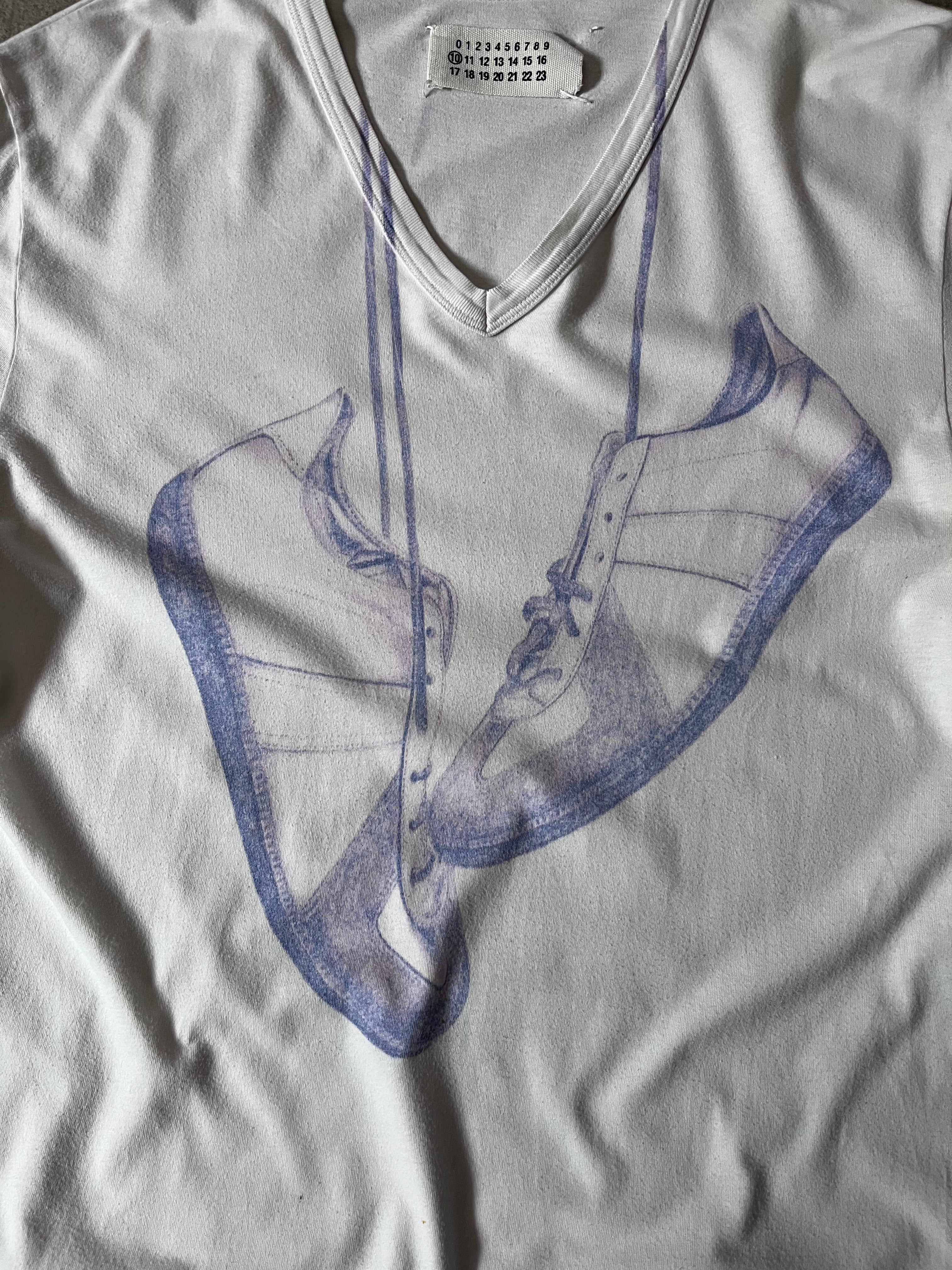 S/S 2007 Maison Margiela Trompe L'oeil GAT Print T-shirt White Men - M