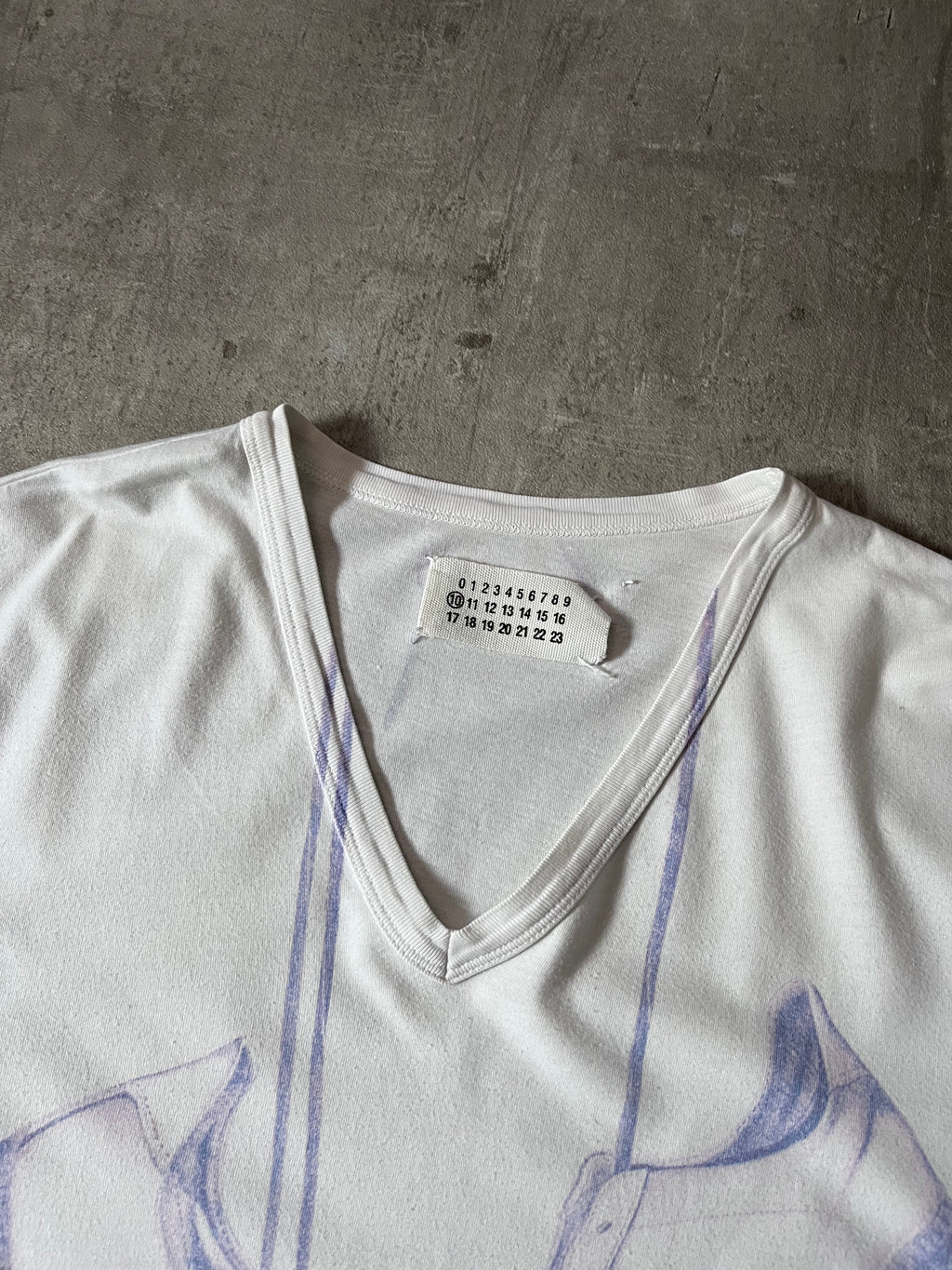 S/S 2007 Maison Margiela Trompe L'oeil GAT Print T-shirt White Men - M
