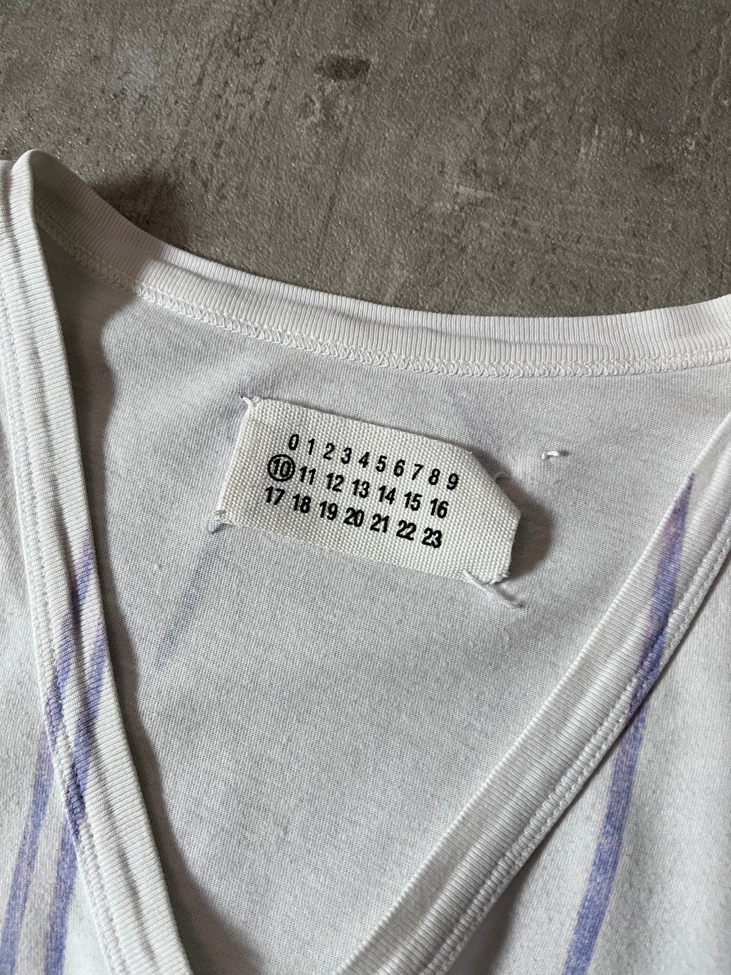 S/S 2007 Maison Margiela Trompe L'oeil GAT Print T-shirt White Men - M