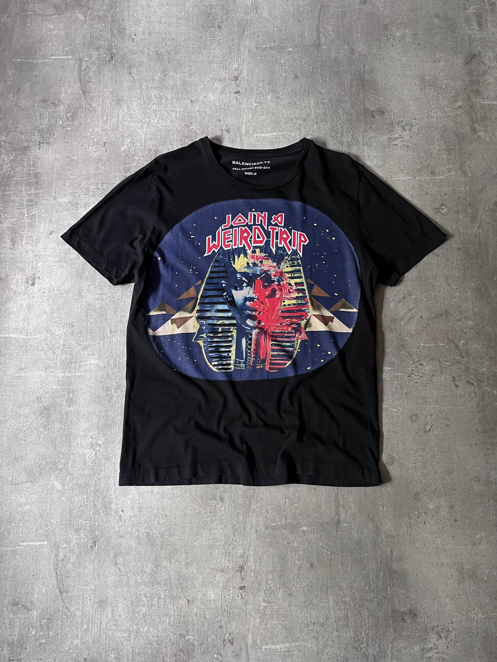 F/W 2013 Balenciaga "Join a Weird Trip" T-shirt Black Men - M
