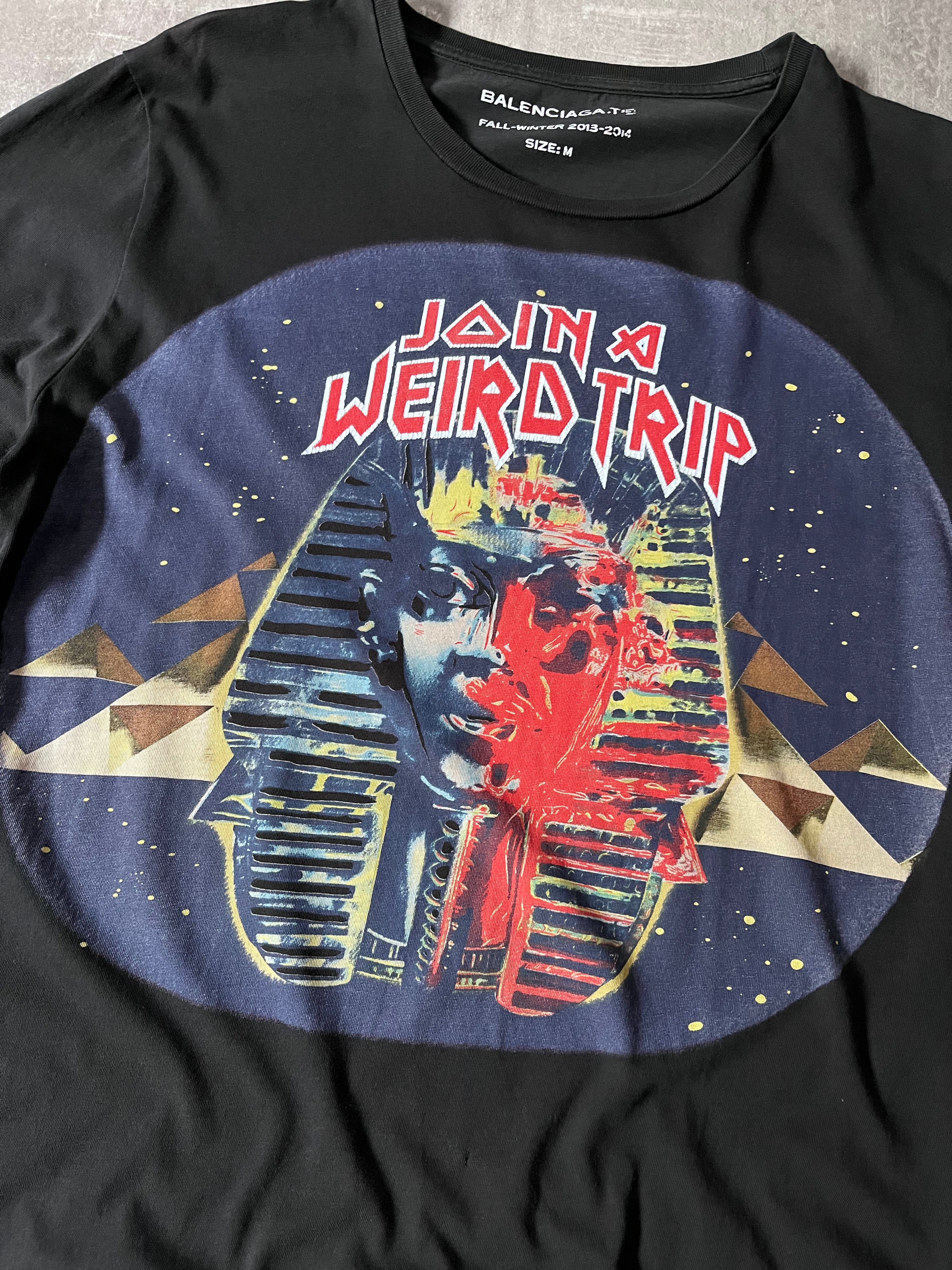 F/W 2013 Balenciaga "Join a Weird Trip" T-shirt Black Men - M