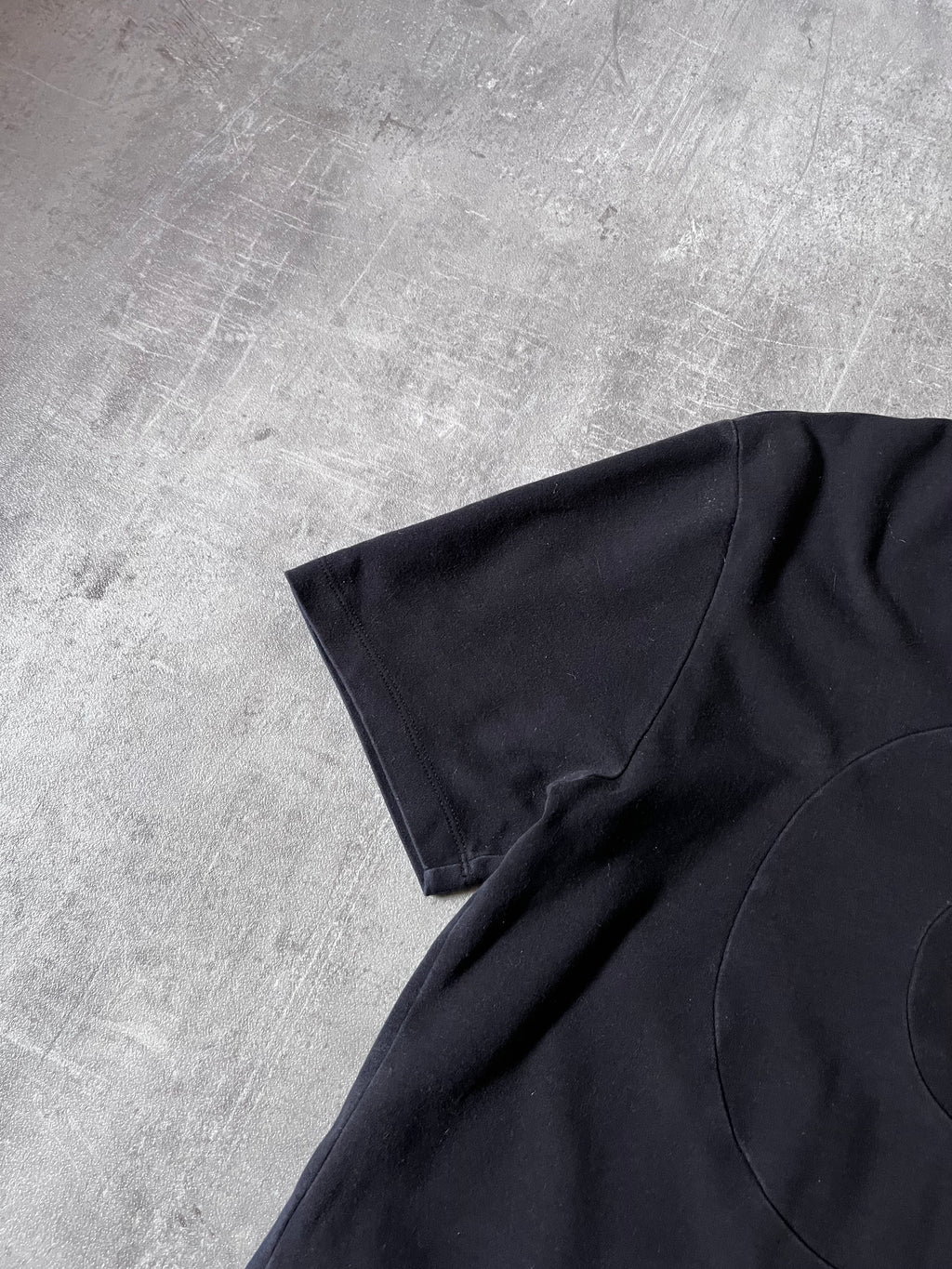 2000s Raf Simons Embroidered Small Logo T-shirt Black Men - L