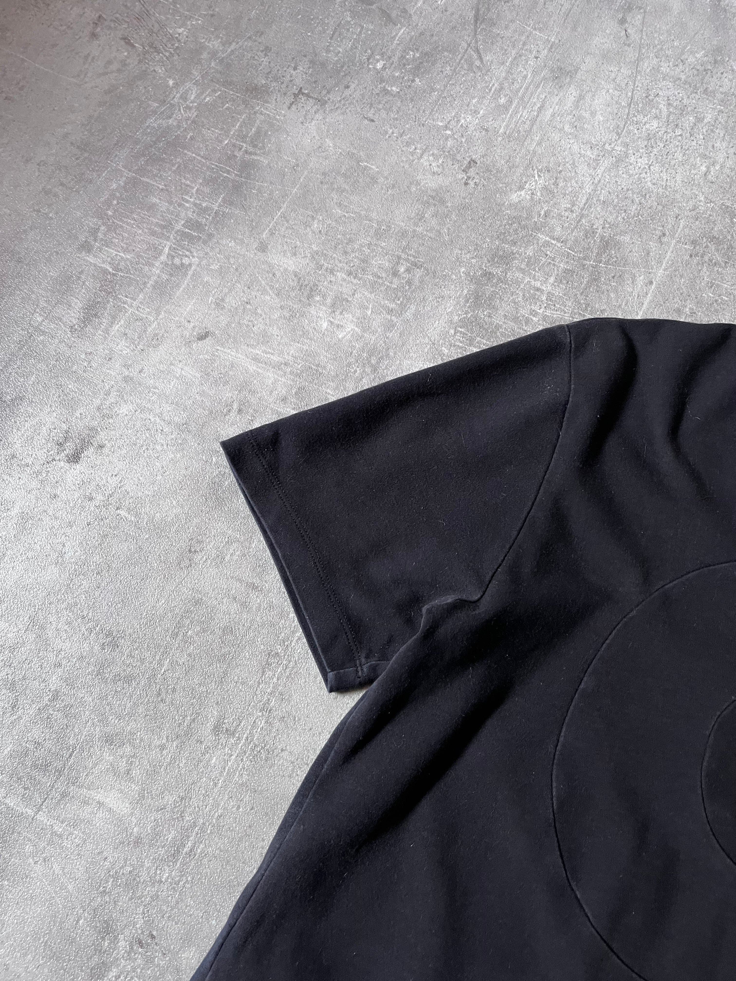 2000s Raf Simons Embroidered Small Logo T-shirt Black Men - L