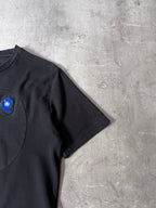 2000s Raf Simons Embroidered Small Logo T-shirt Black Men - L