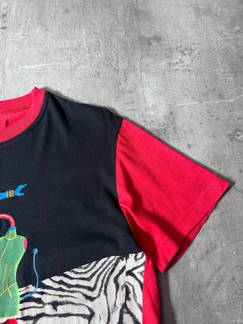 Jean Paul Gaultier 90s Vintage Graphic T-shirt Red Black Men - M