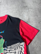 Jean Paul Gaultier 90s Vintage Graphic T-shirt Red Black Men - M