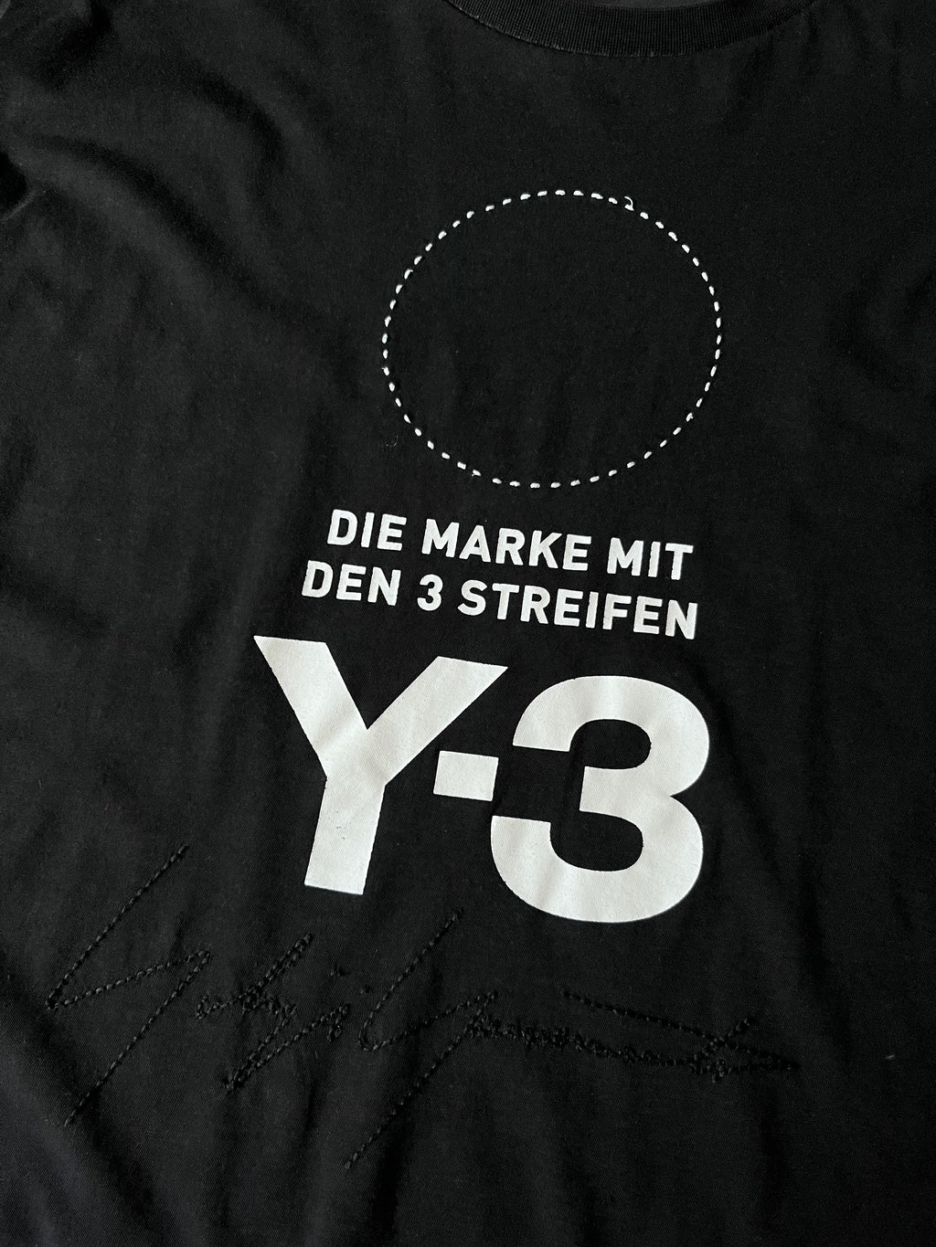 Y-3 Yohji Yamamoto x Adidas Embroidered Logo T-shirt Black Men - XL
