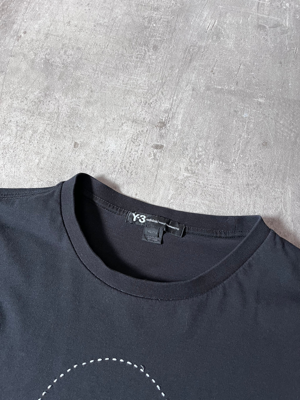 Y-3 Yohji Yamamoto x Adidas Embroidered Logo T-shirt Black Men - XL