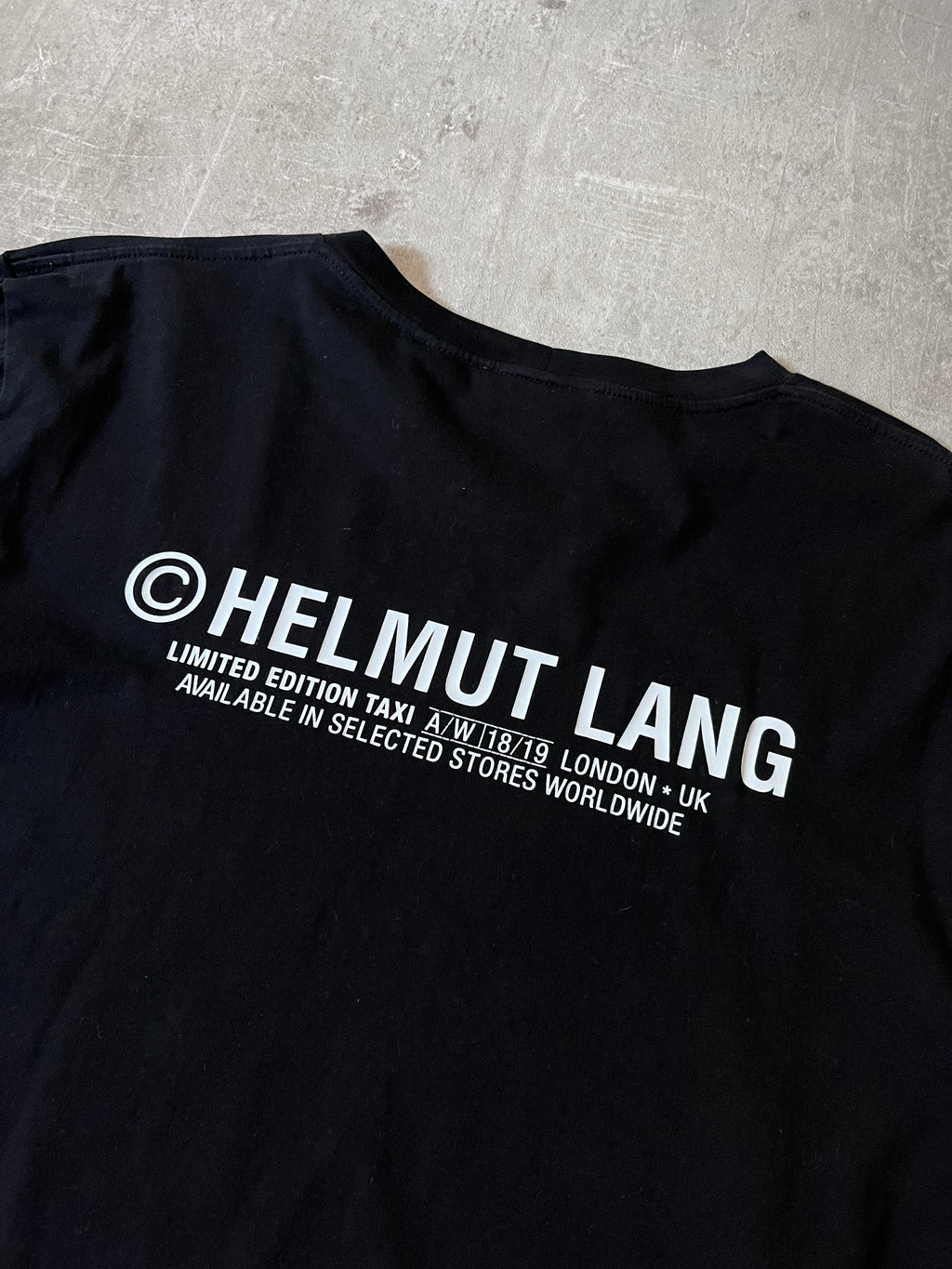 A/W 2018/19 Helmut Lang Taxi Limited Edition T-shirt Black Men - XL