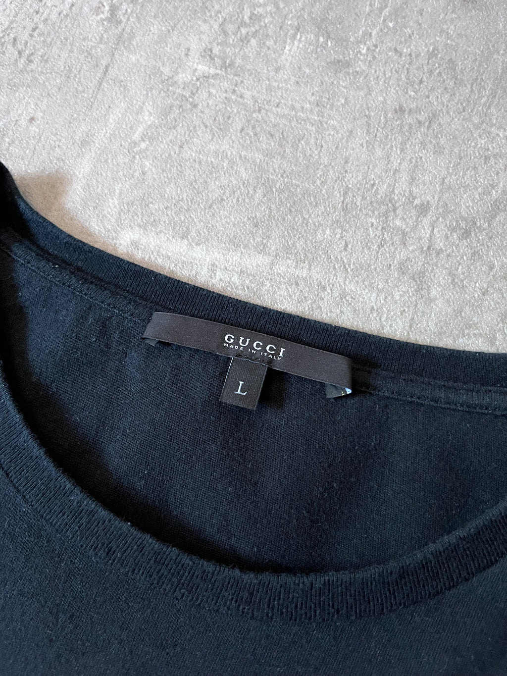 Gucci Vintage Triangle Graphic T-shirt Black Men - L
