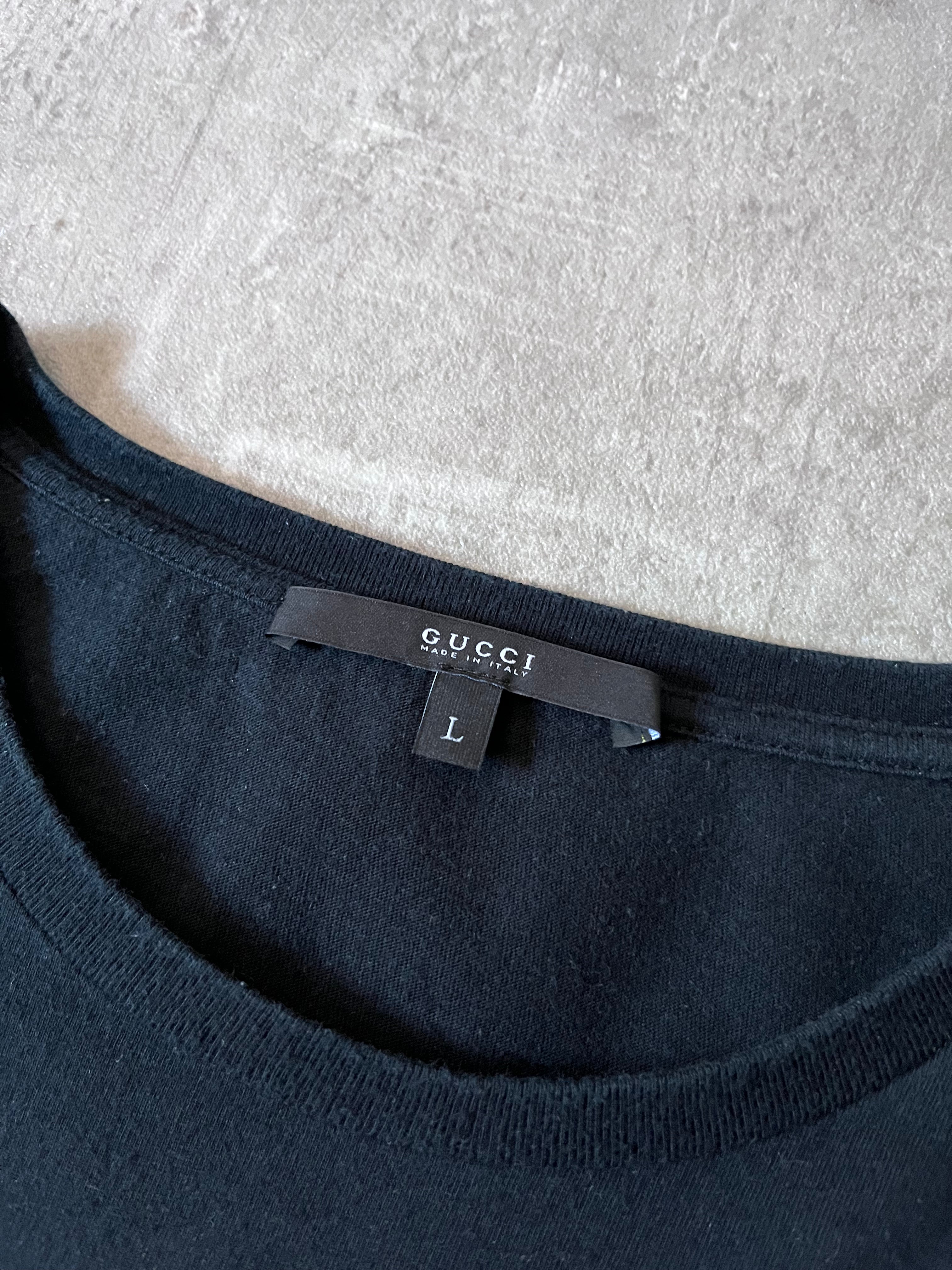 Gucci Vintage Triangle Graphic T-shirt Black Men - L