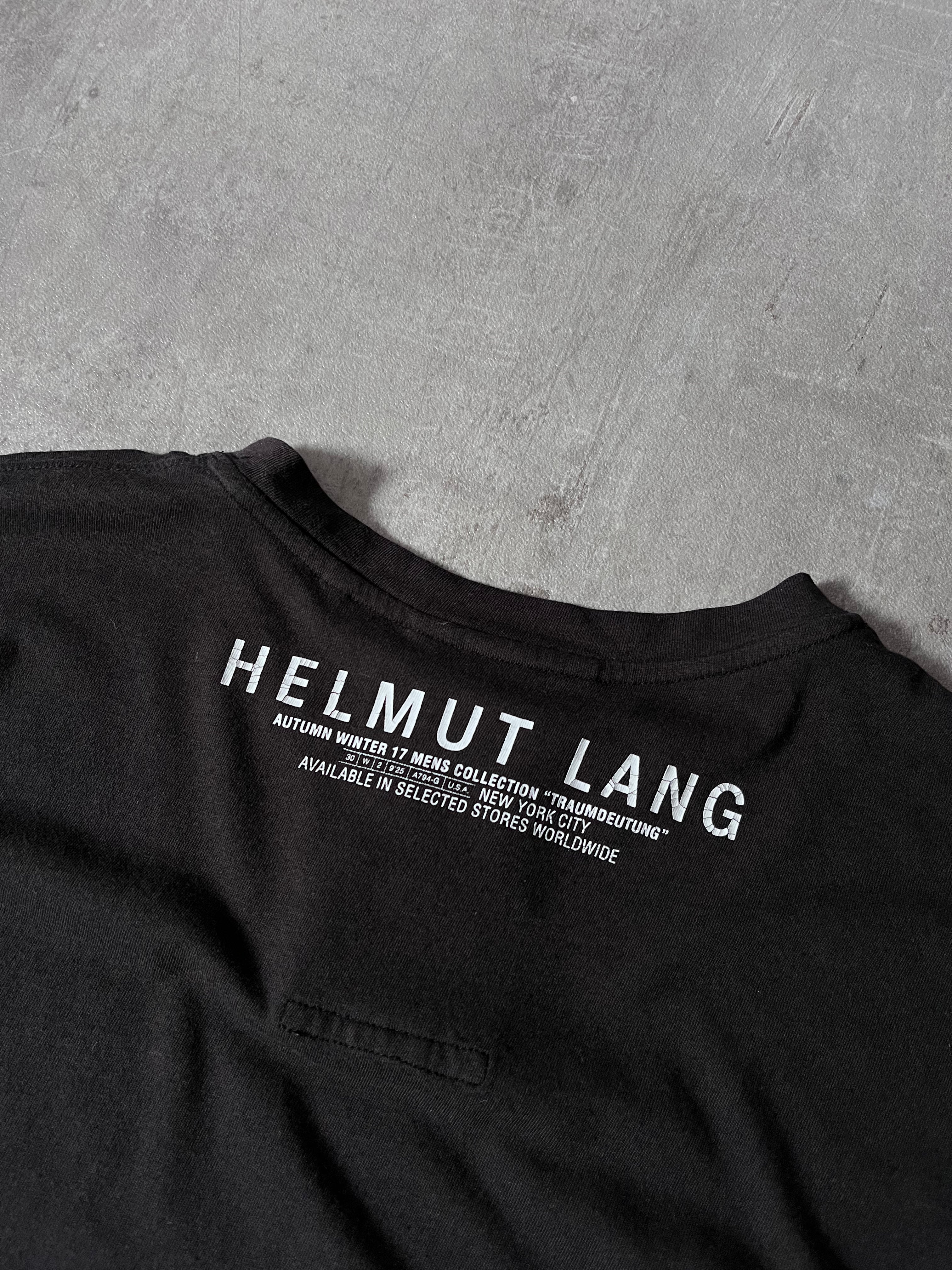 A/W 2017 Helmut Lang Traumdeutung T-shirt Black Men - M