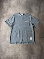 Thom Browne Striped Pocket T-shirt Blue Black Grey Men - XL