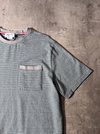 Thom Browne Striped Pocket T-shirt Blue Black Grey Men - XL