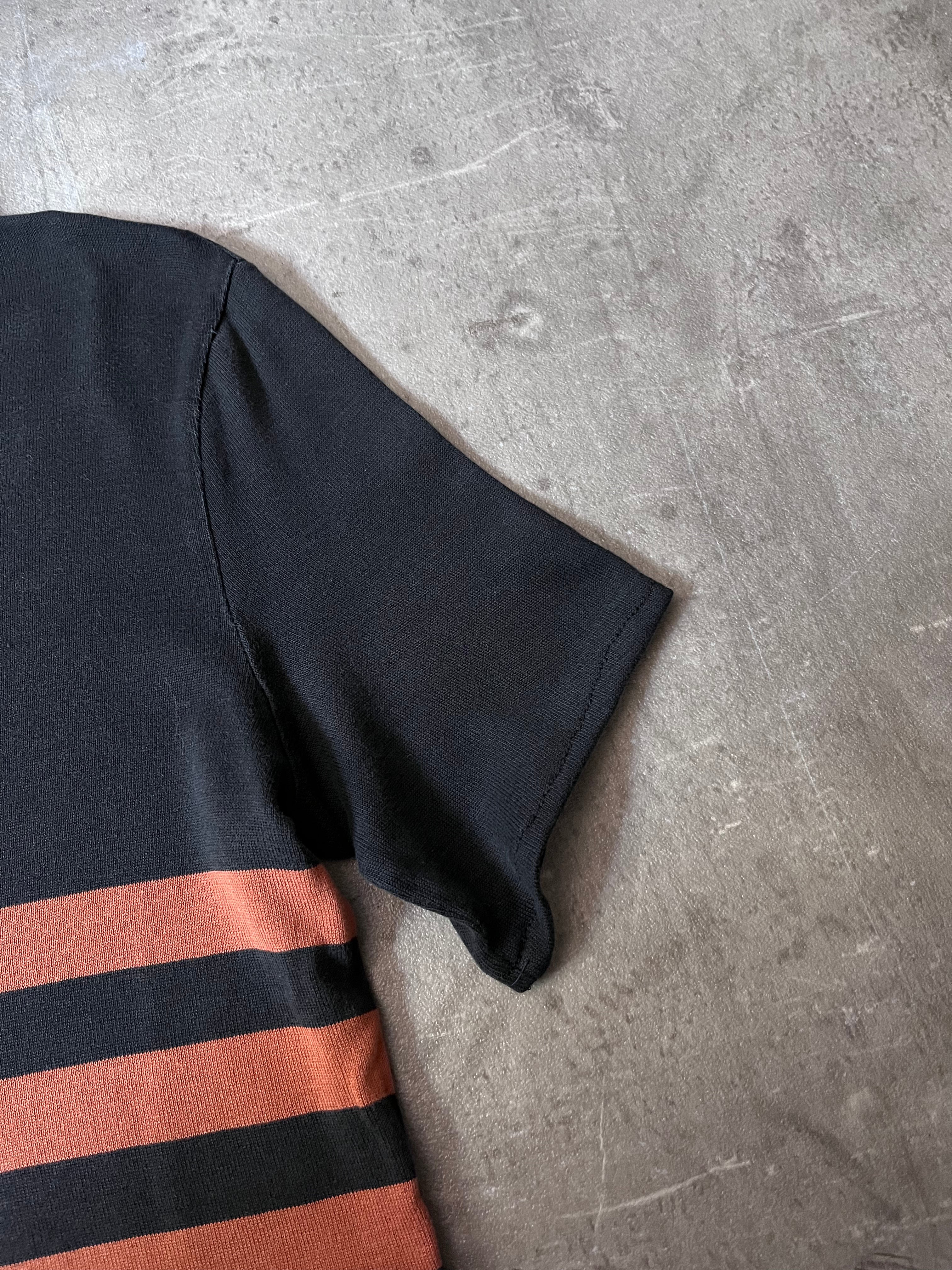 S/S 1999 Chanel Knited Striped T-shirt Navy Women - M