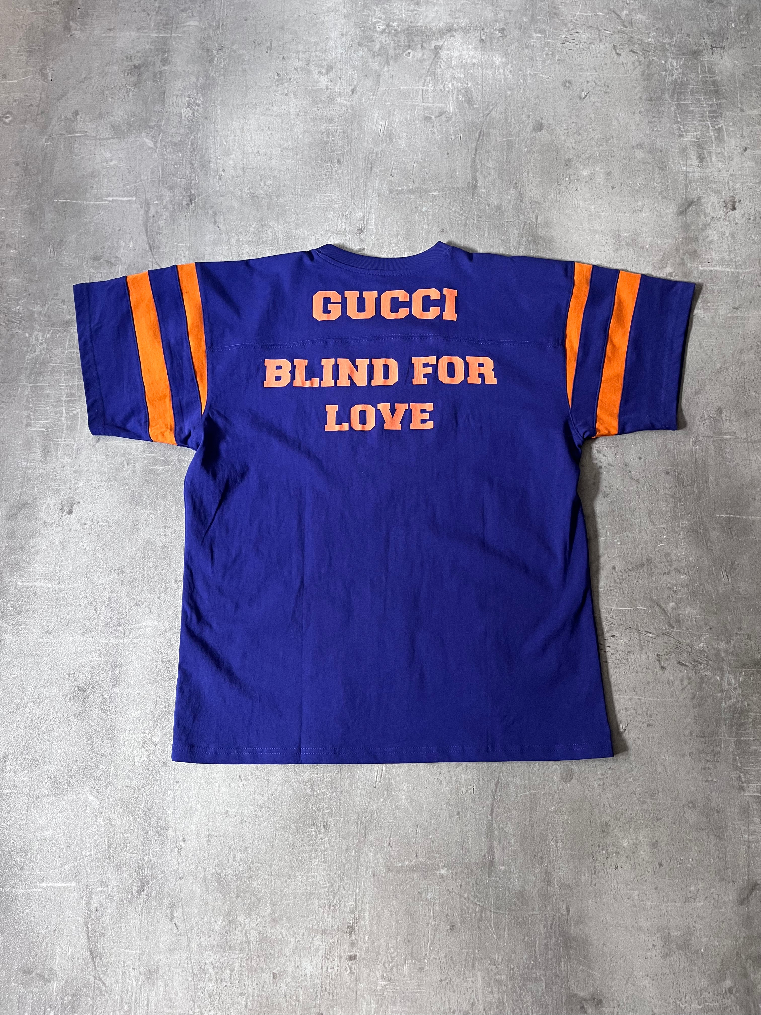 Gucci 25 Eschatology Blind For Love T-shirt Navy Men - L